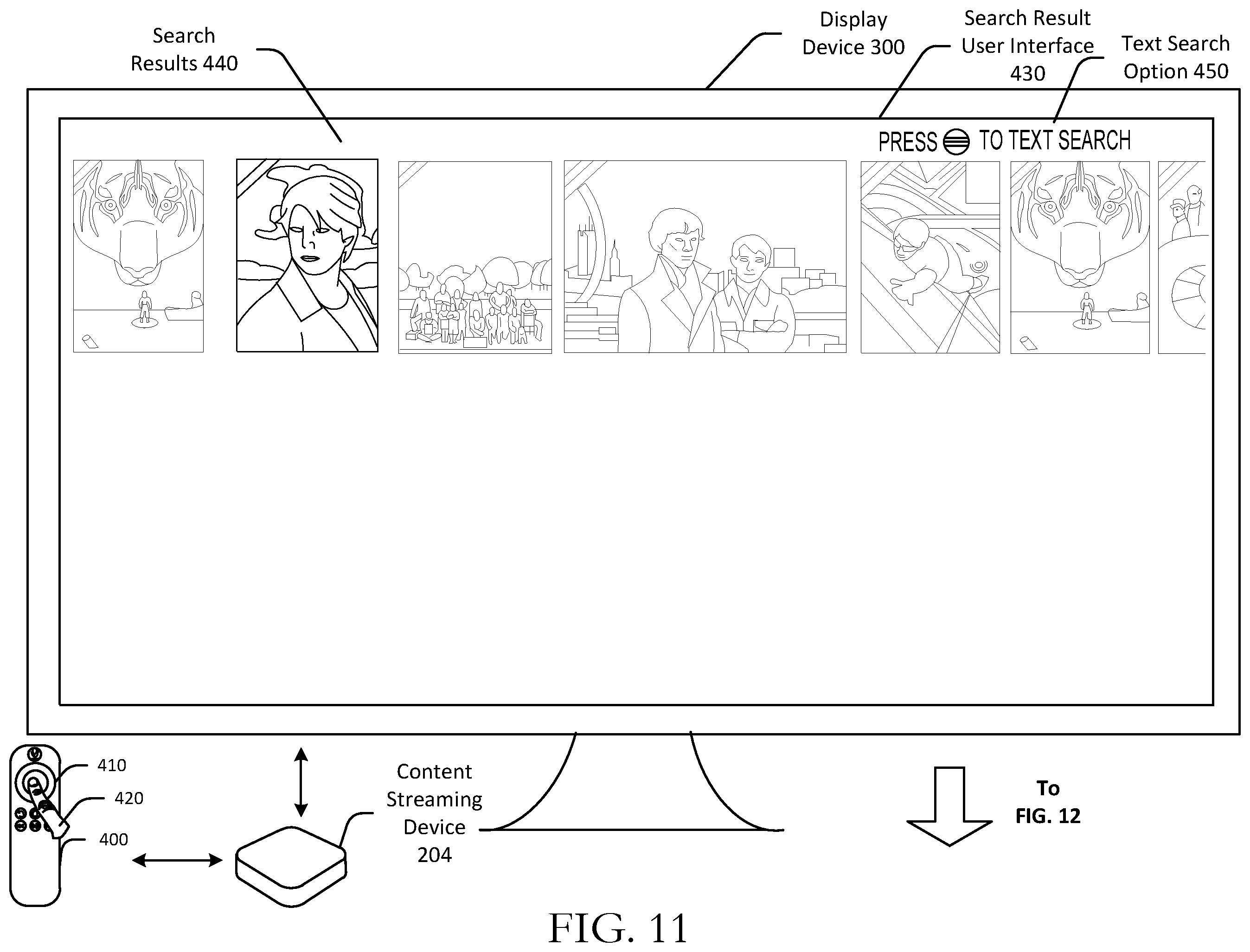 Patent US12367878 Figure 12 – Dynamic voice search transitioning