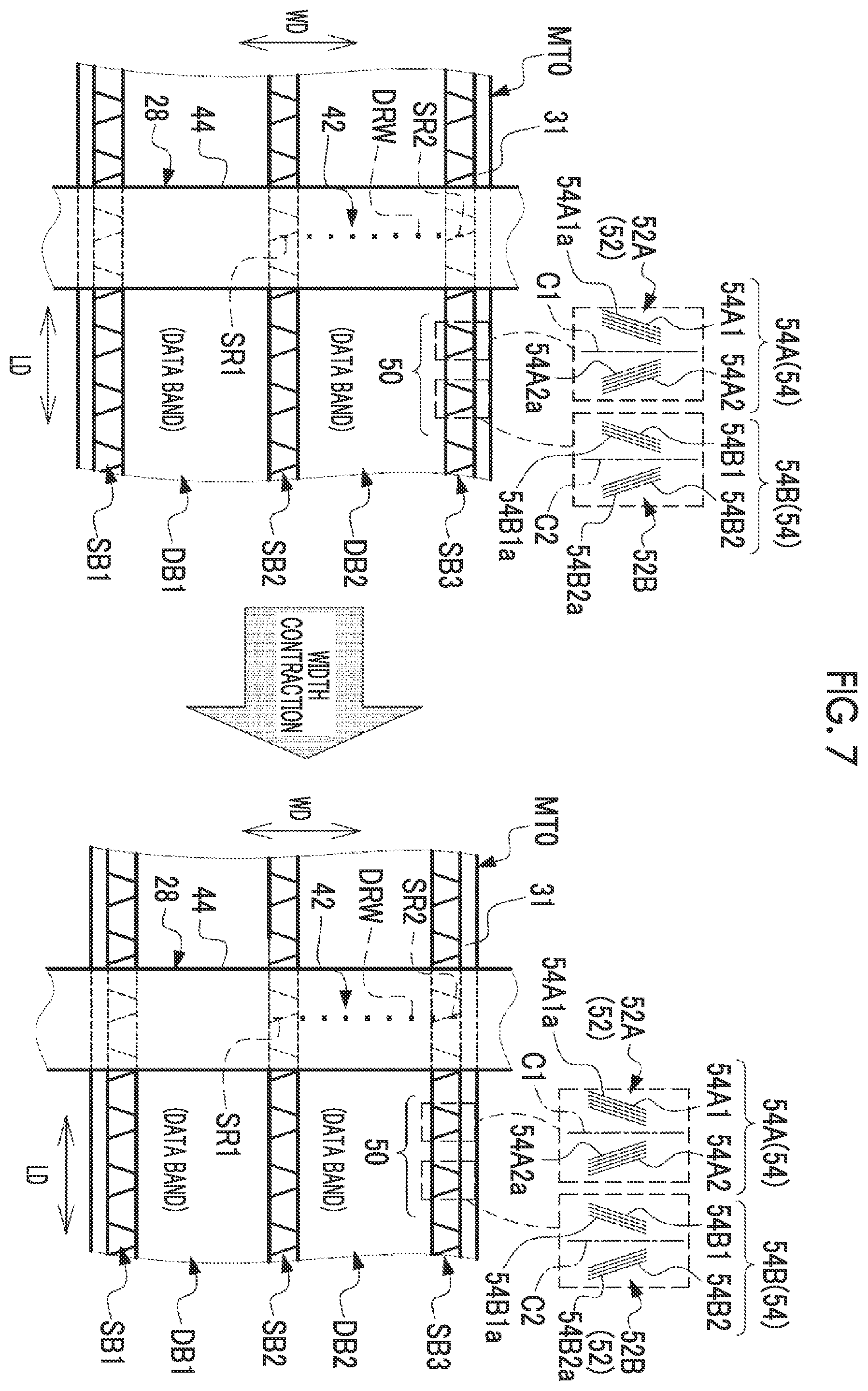 Patent US12367897 Figure 7 – Servo pattern recording device, magnetic tape, magnetic tape cartridge, magnetic tape drive, magnetic tape system, detection device, servo pattern recording method, and manufacturing method of magnetic tape