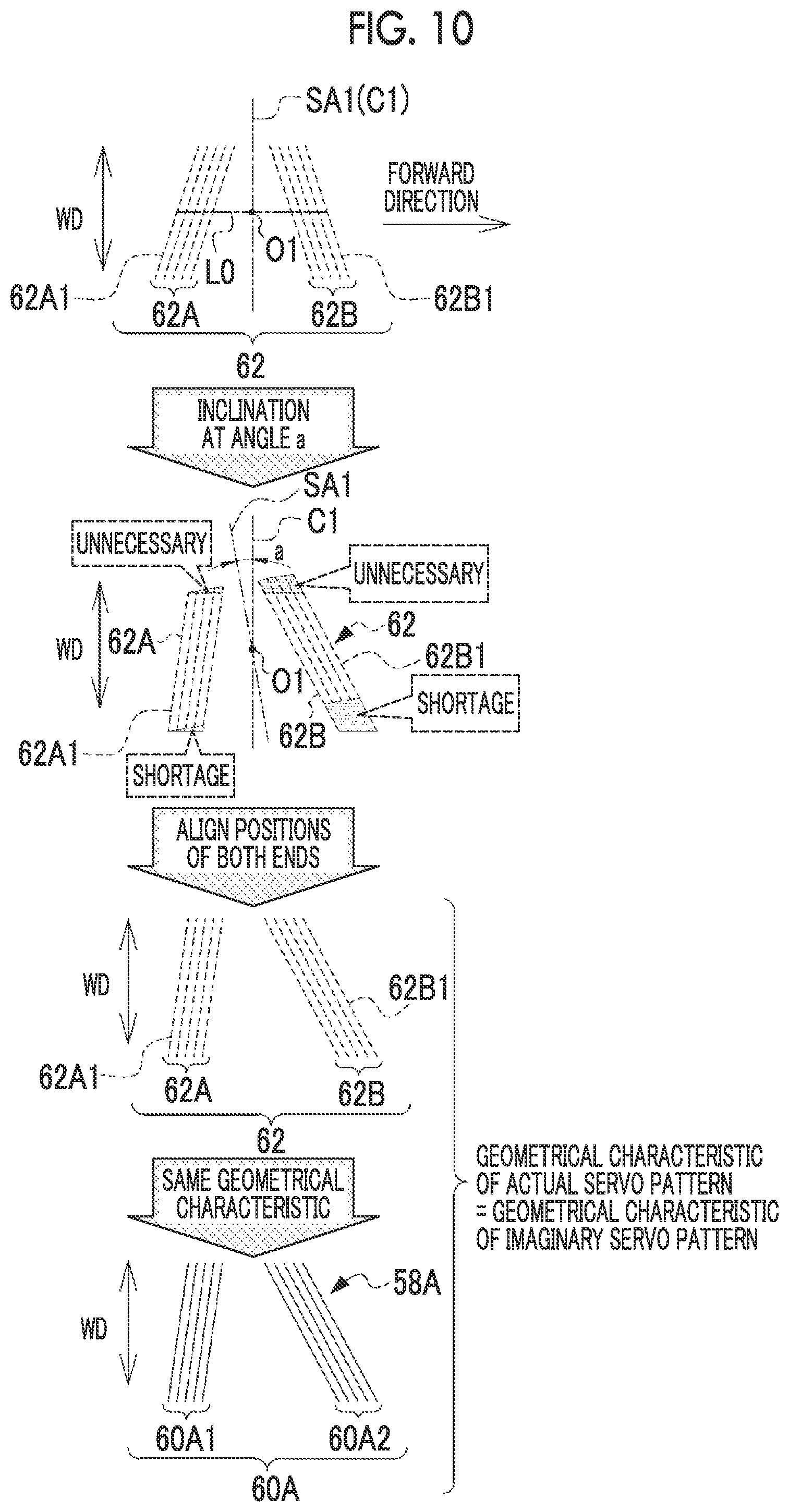 Patent US12367897 Figure 10 – Servo pattern recording device, magnetic tape, magnetic tape cartridge, magnetic tape drive, magnetic tape system, detection device, servo pattern recording method, and manufacturing method of magnetic tape