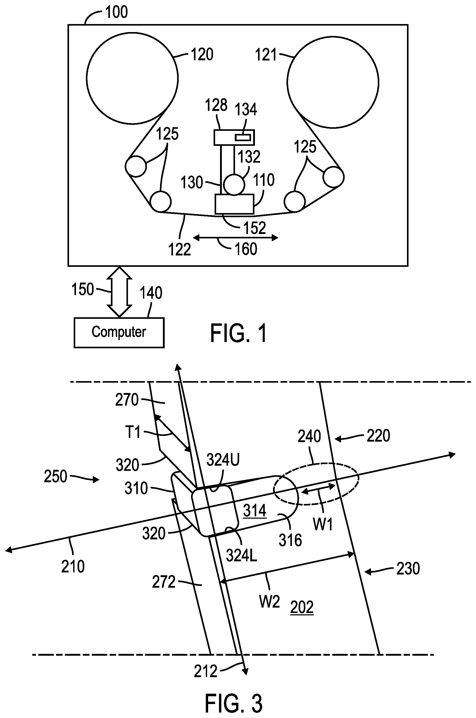 Patent US12367901 — Segmented tape head — Figure 1