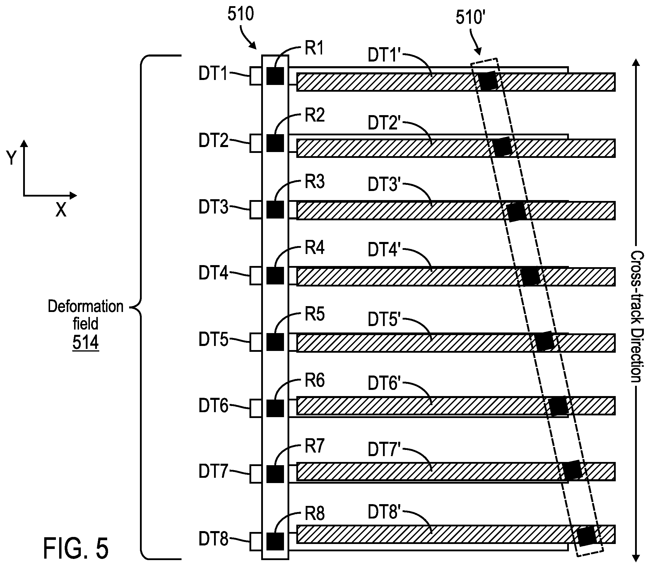 Patent US12367901 Figure 8 – Segmented tape head