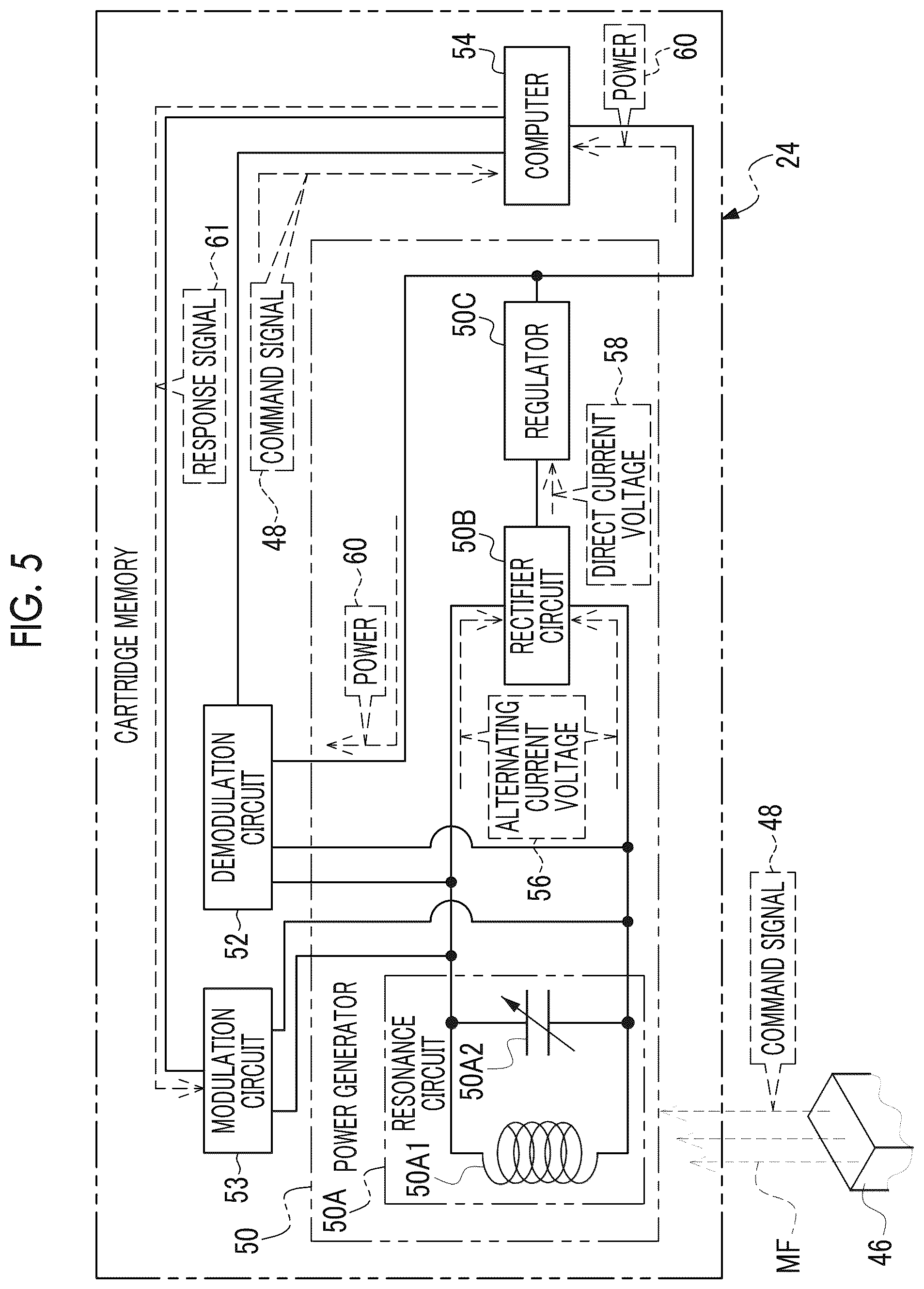 Patent US12367902 Figure 5 – Noncontact communication medium, magnetic tape cartridge, noncontact communication system, operation method of noncontact communication medium, and program