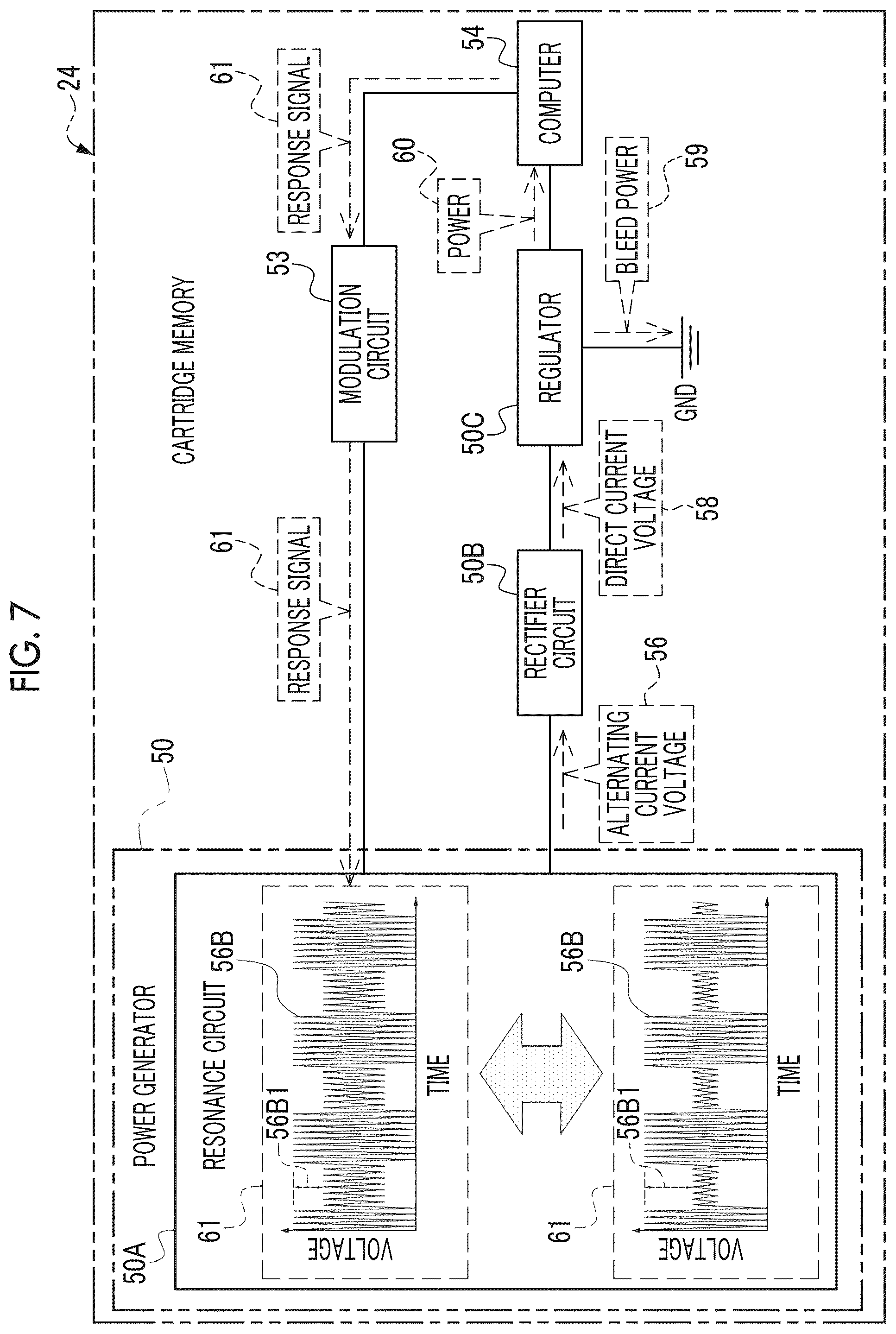 Patent US12367902 Figure 7 – Noncontact communication medium, magnetic tape cartridge, noncontact communication system, operation method of noncontact communication medium, and program