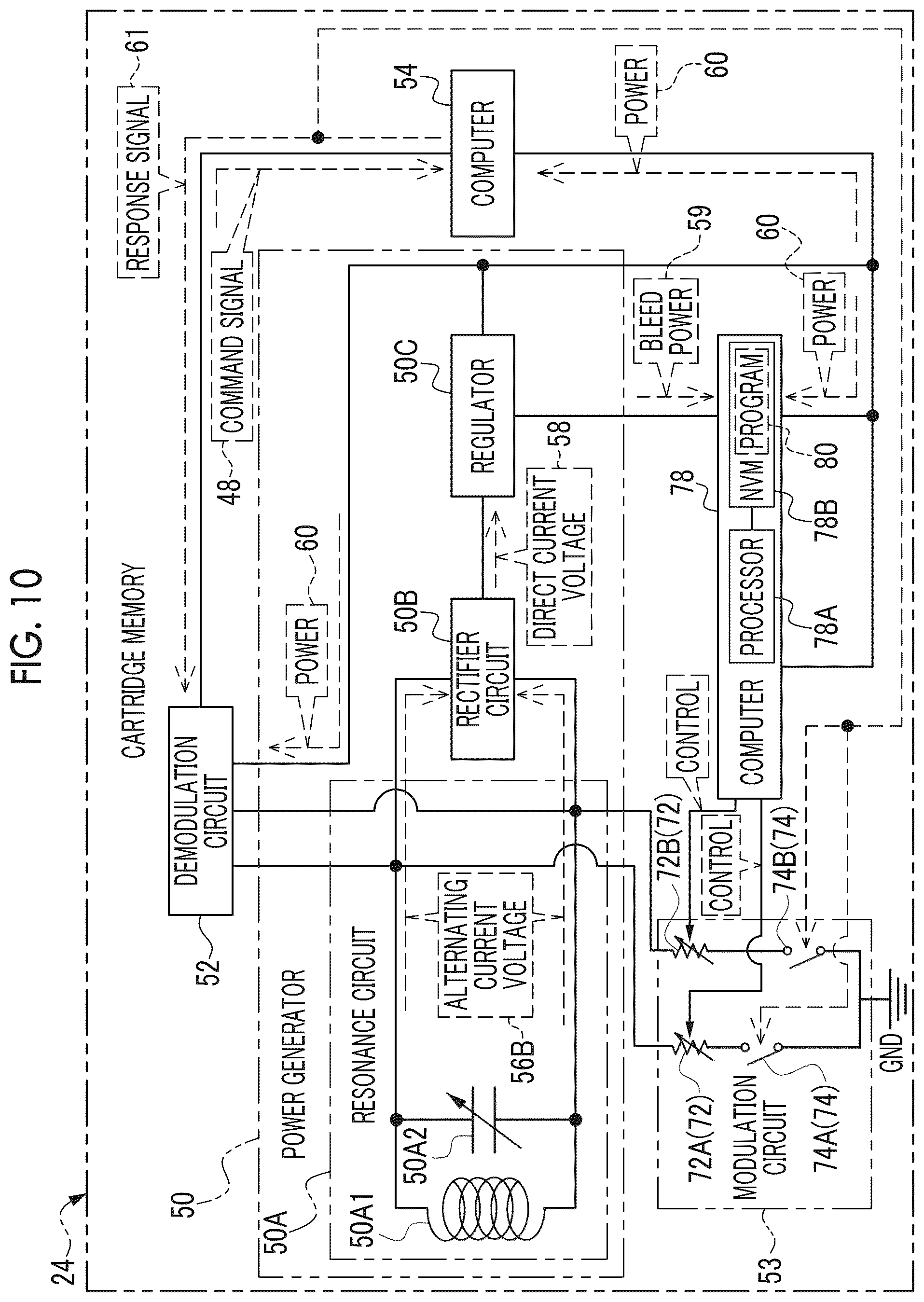 Patent US12367902 Figure 10 – Noncontact communication medium, magnetic tape cartridge, noncontact communication system, operation method of noncontact communication medium, and program