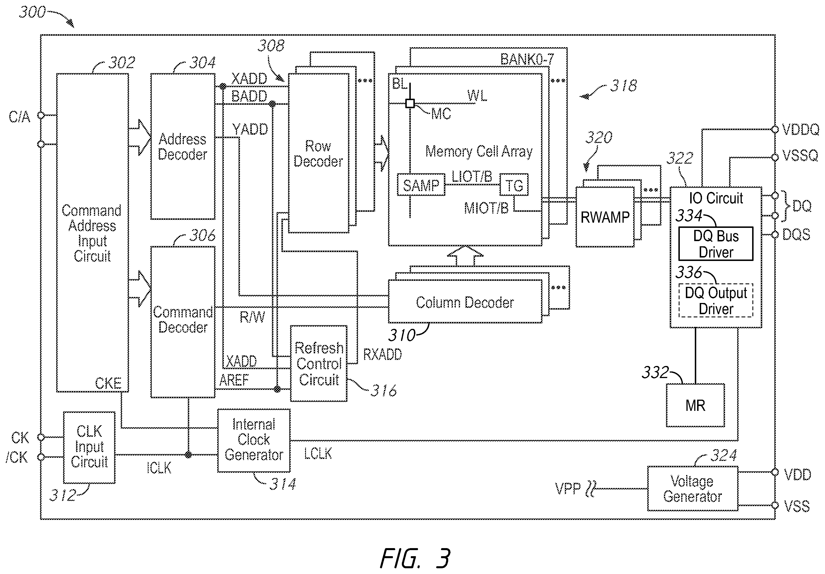 Patent US12367913 Figure 3 – Apparatuses, systems, and methods for memory module data drivers