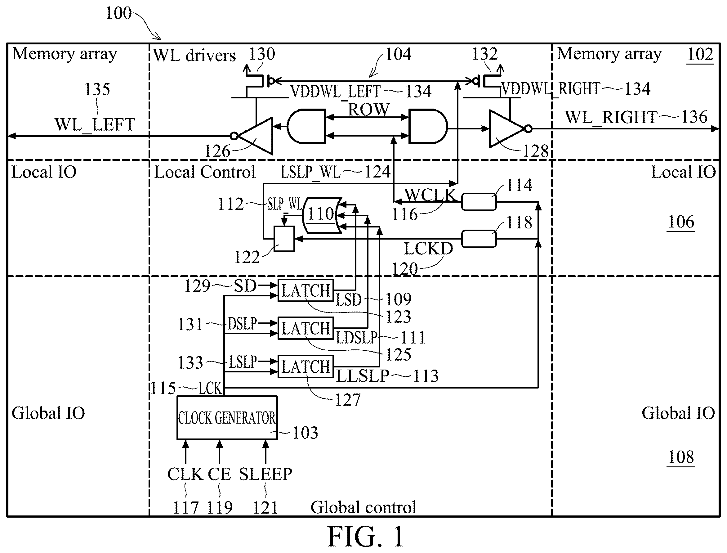 Patent US12367917 — Systems and methods for controlling power assertion in a memory device — Figure 1