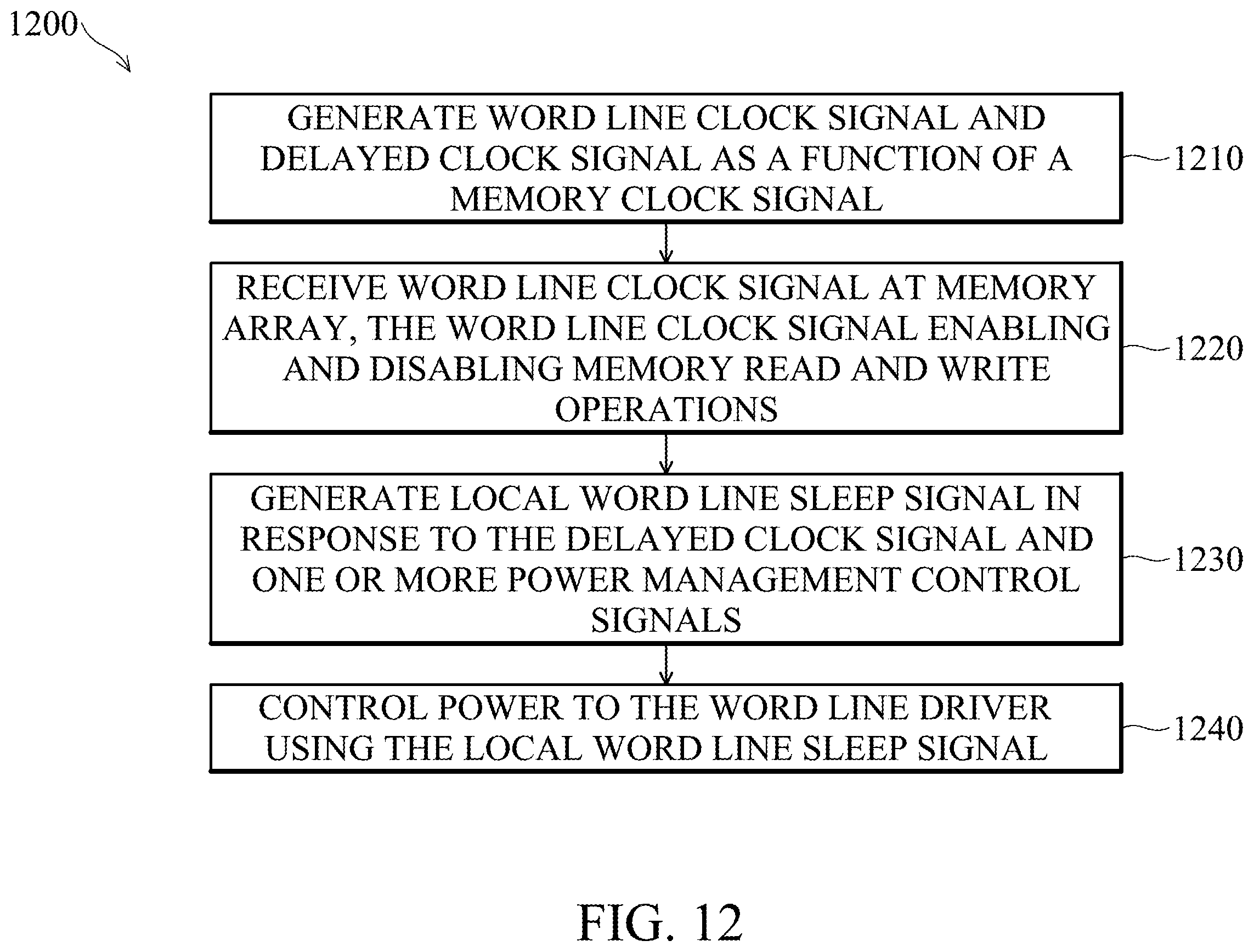 Patent US12367917 Figure 12 – Systems and methods for controlling power assertion in a memory device
