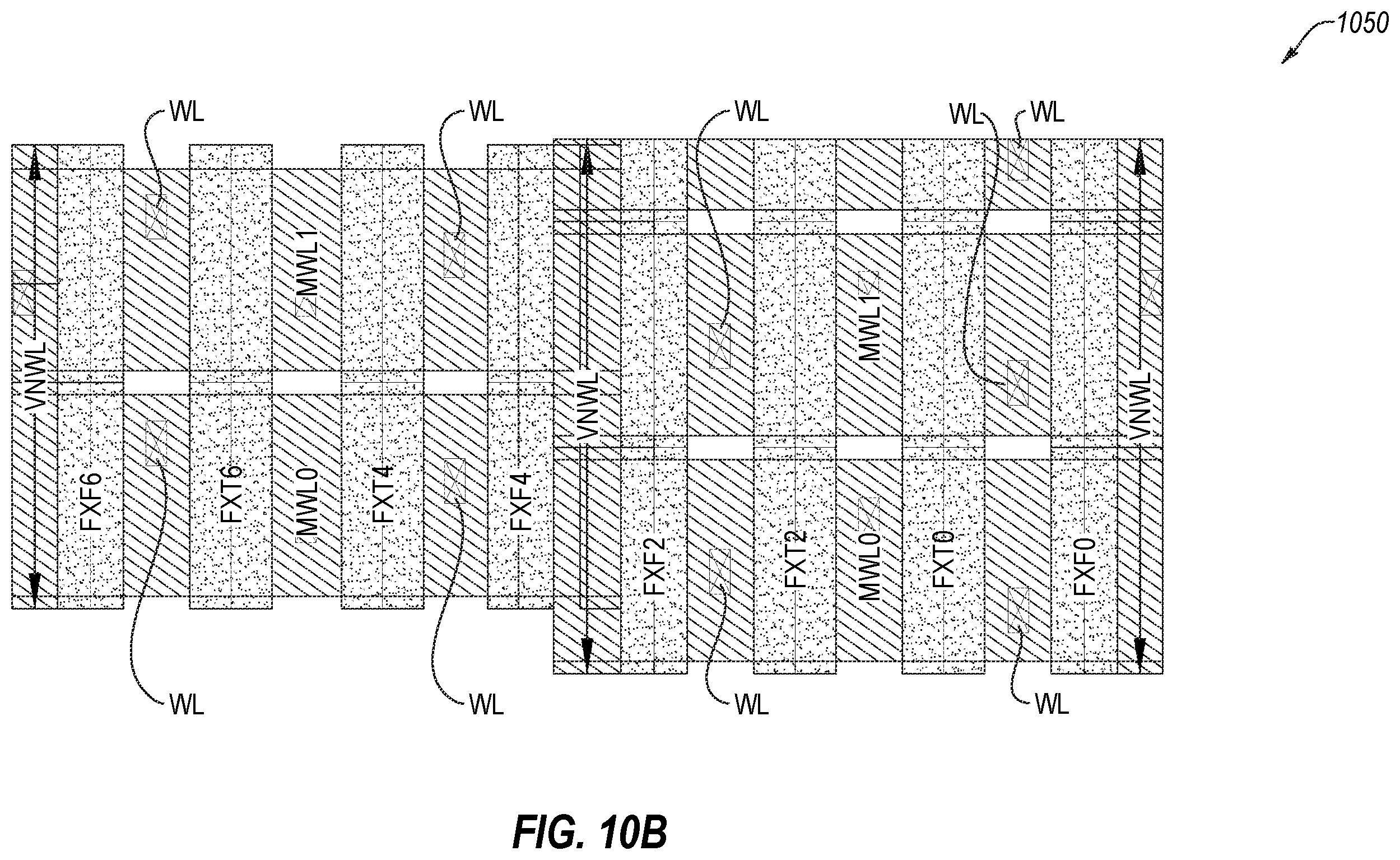 Patent US12367919 Figure 12 – Word line driver circuitry including shared driver gates, and associated methods, devices, and systems