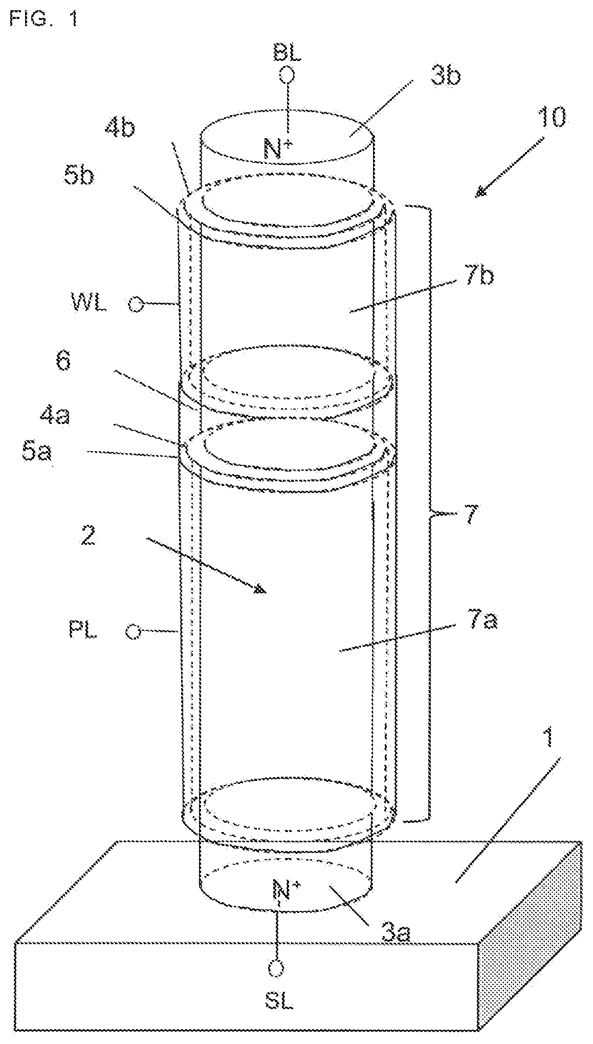 Patent US12367922 Figure 1 – Semiconductor element memory device