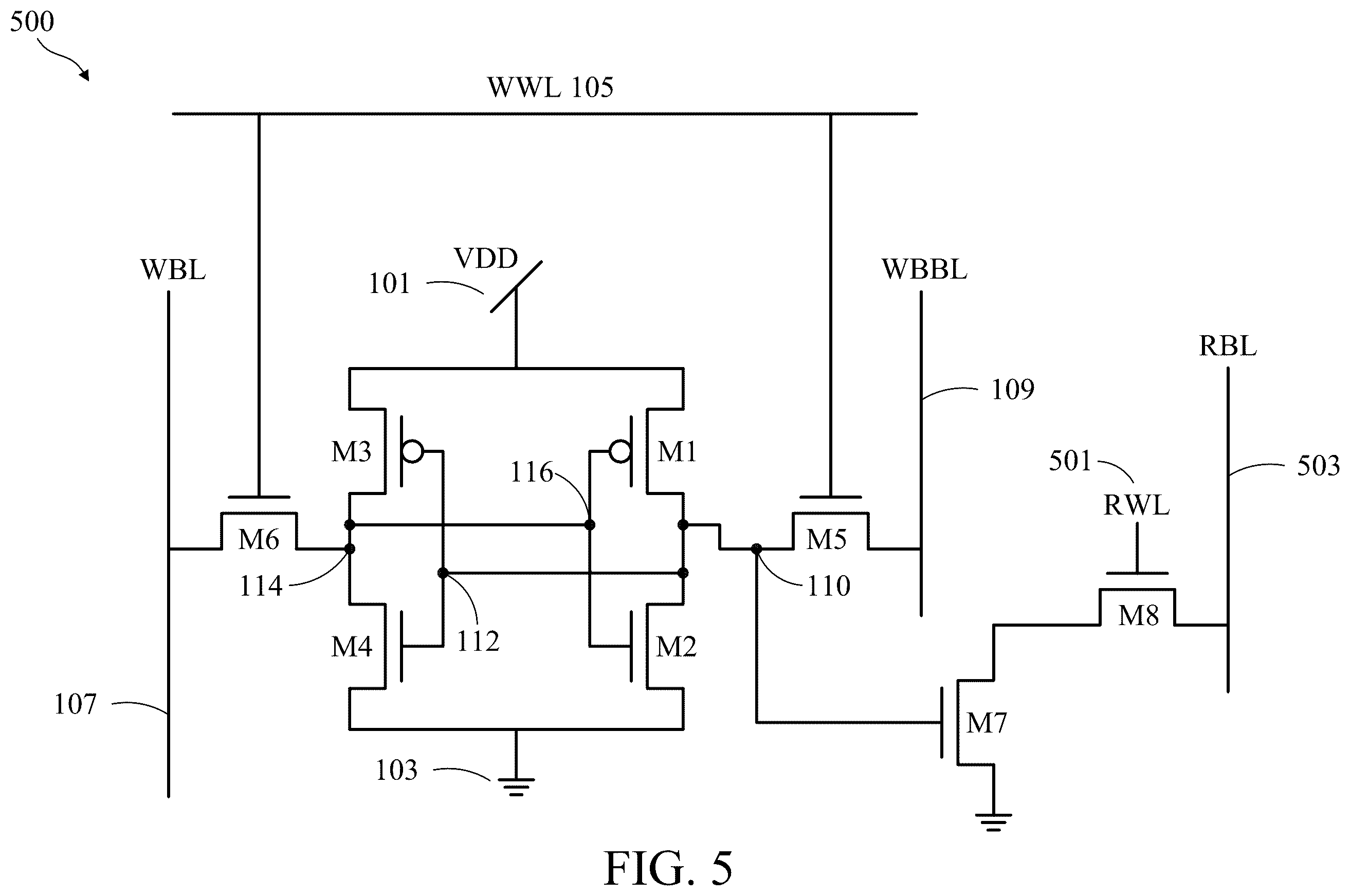 Patent US12367924 Figure 5 – SRAM design with four-poly-pitch