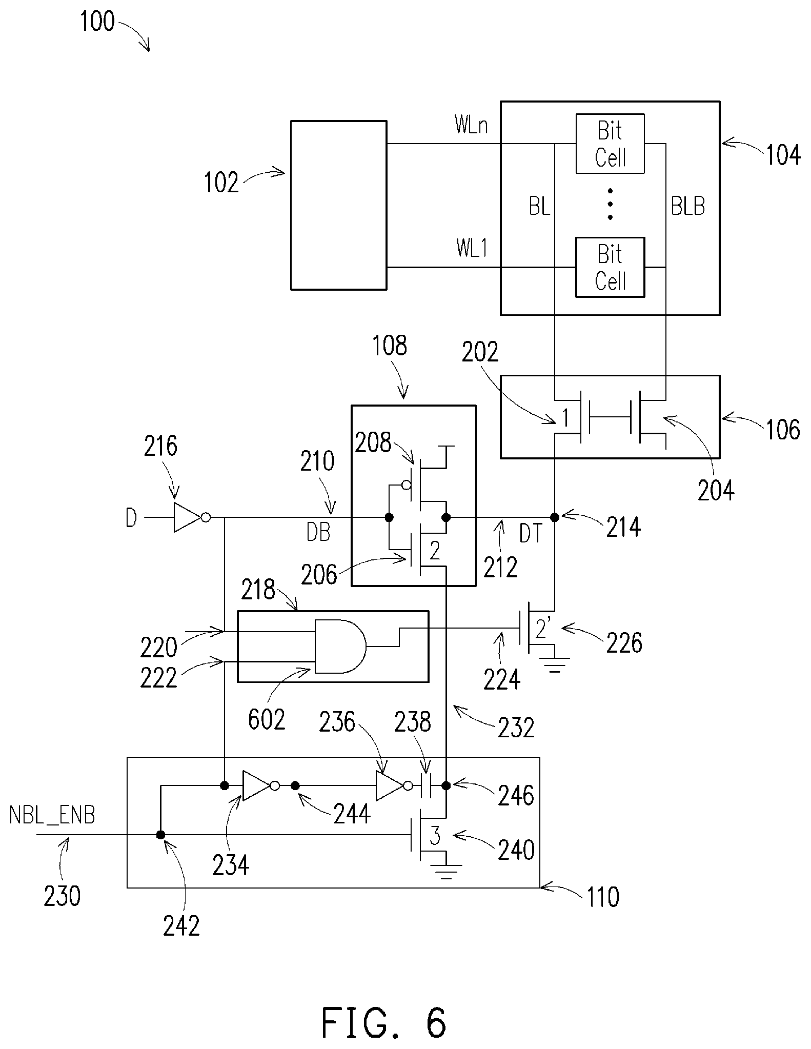 Patent US12367929 Figure 6 – Memory device having a negative voltage circuit
