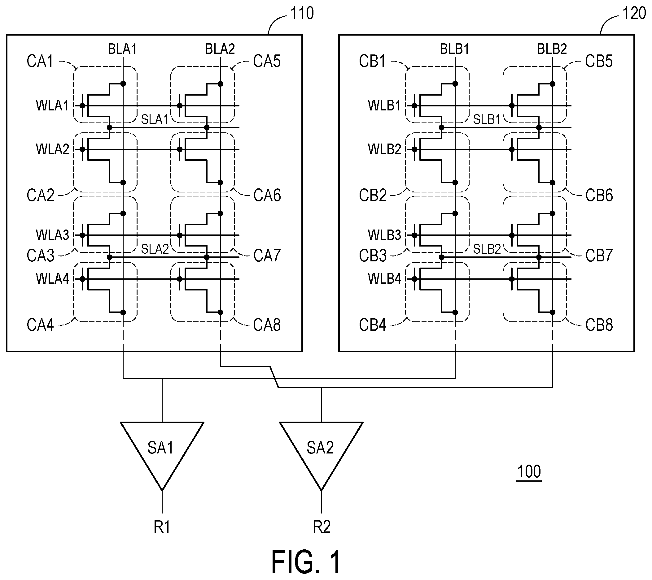 Patent US12367930 Figure 1 – Memory device and in-memory search method thereof