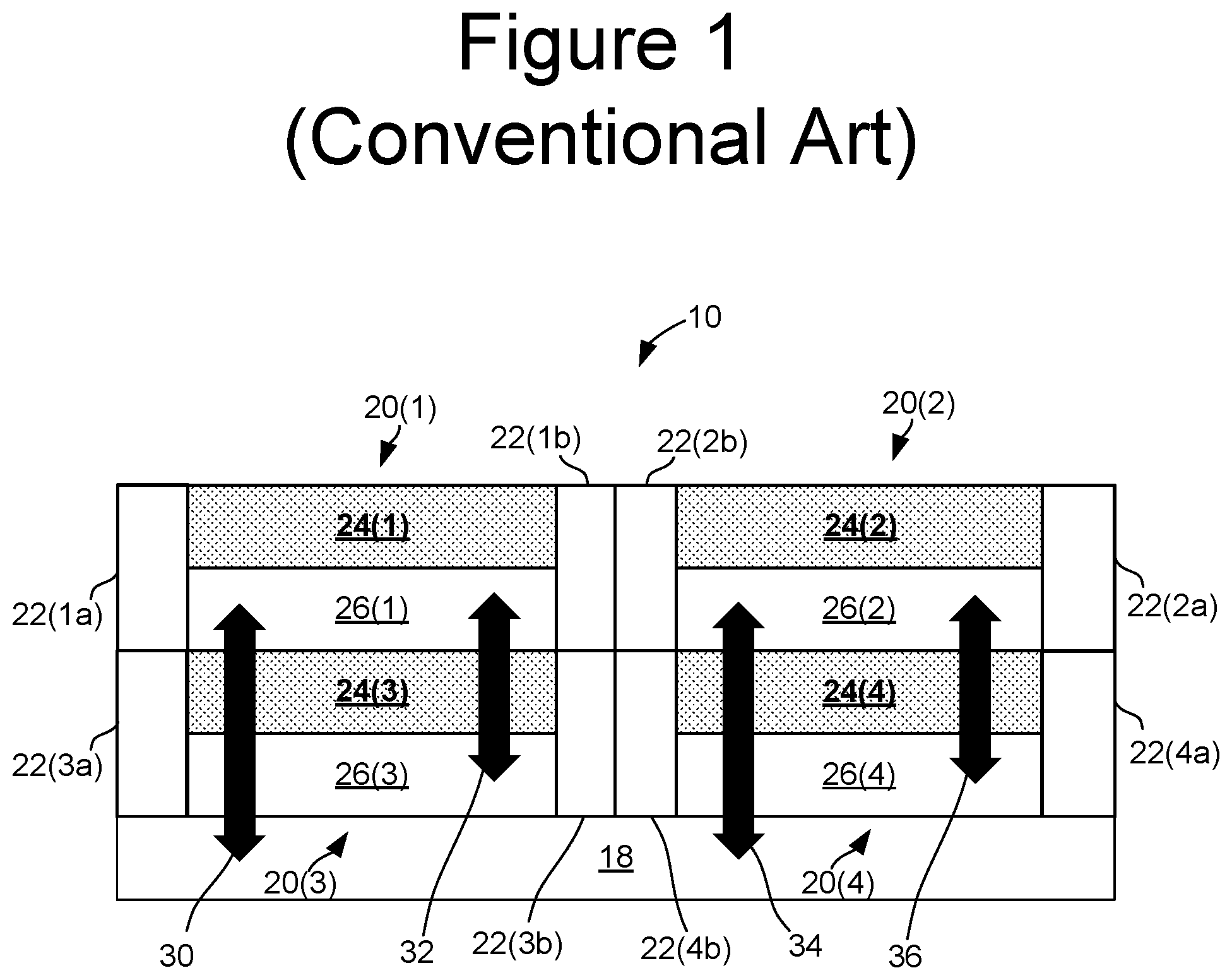 Patent US12367931 Figure 1 – Stacked column floorplan for NAND