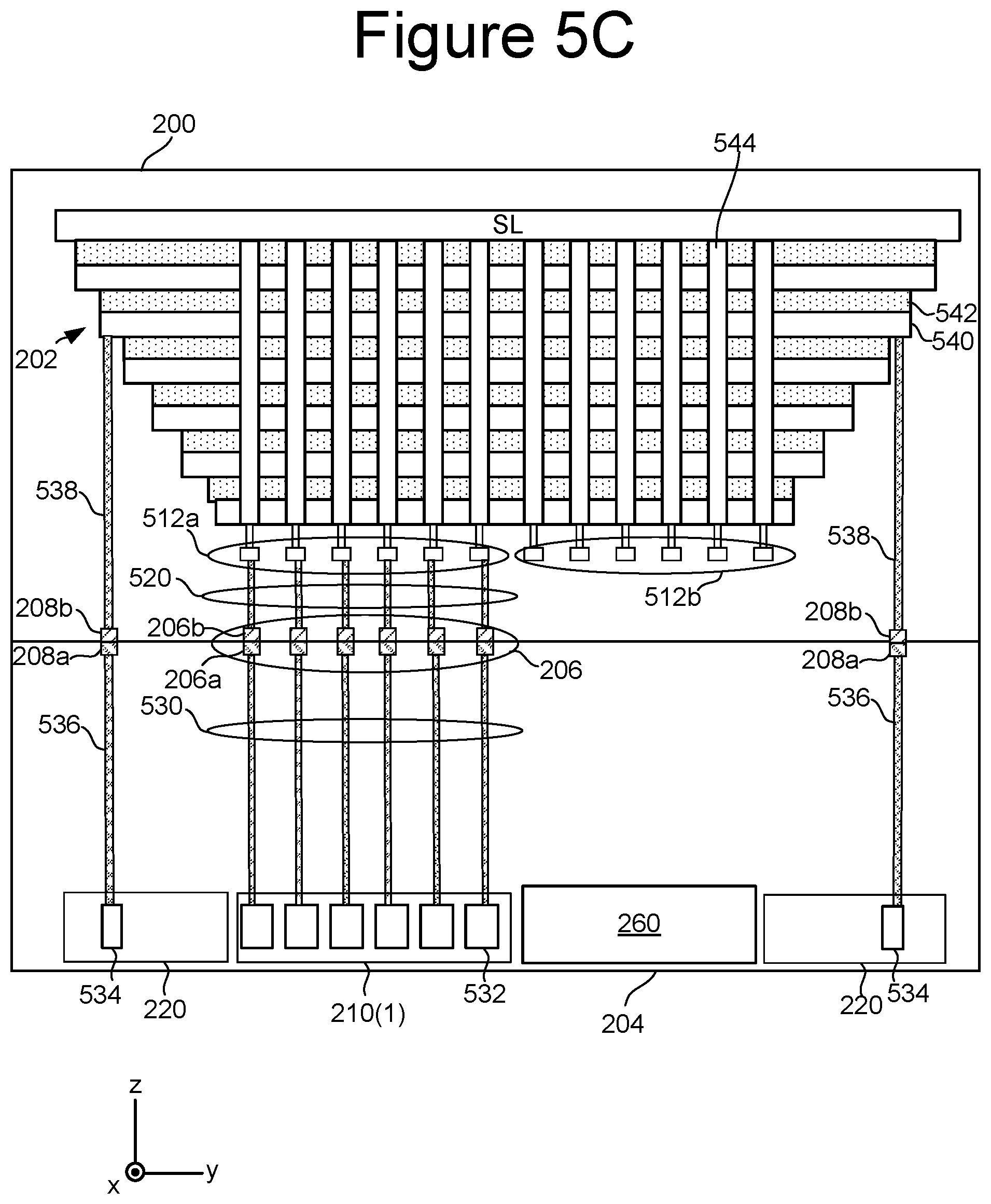 Patent US12367931 Figure 13 – Stacked column floorplan for NAND