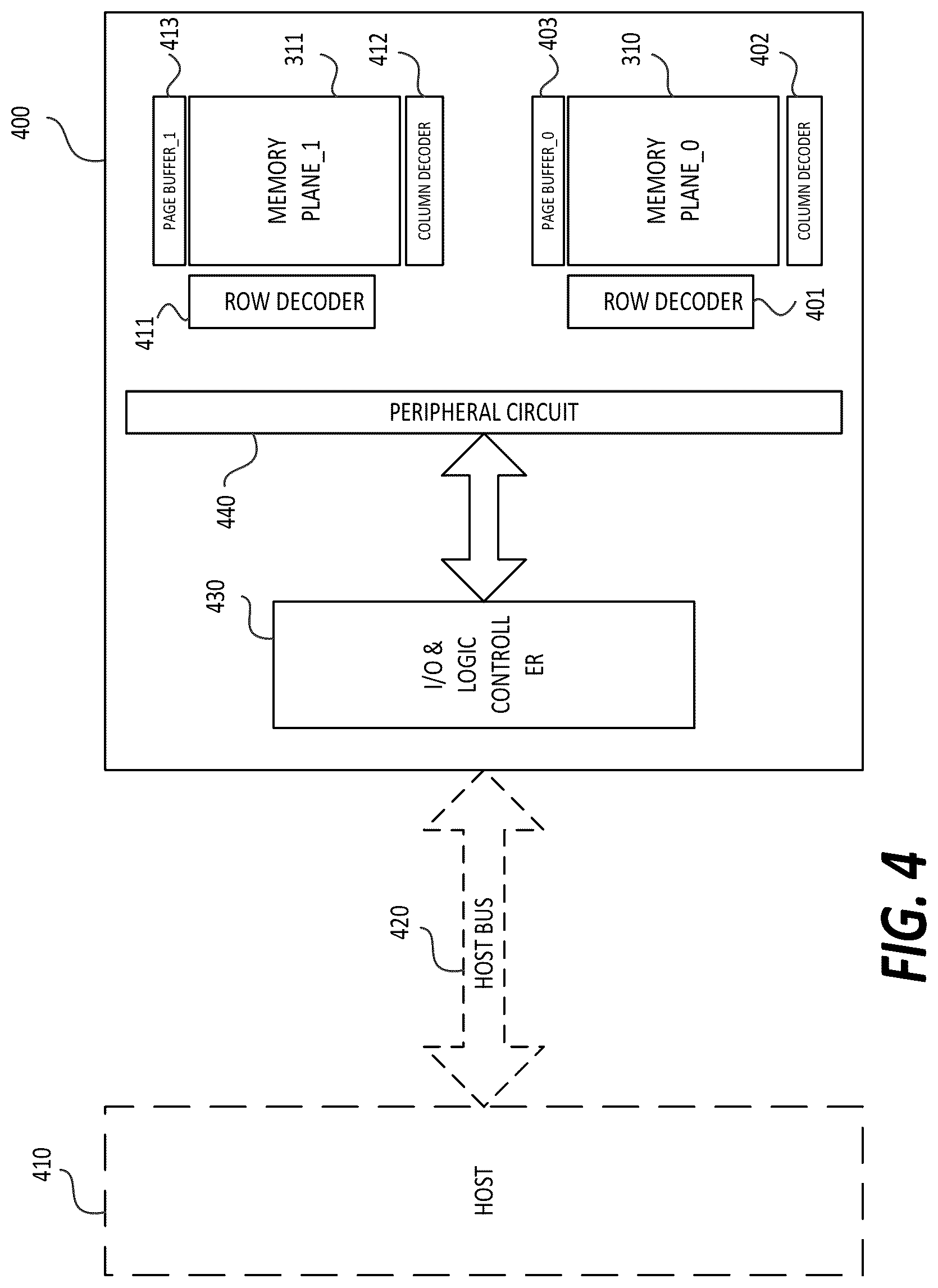 Patent US12367936 Figure 4 – Page buffer circuit with bit line select transistor