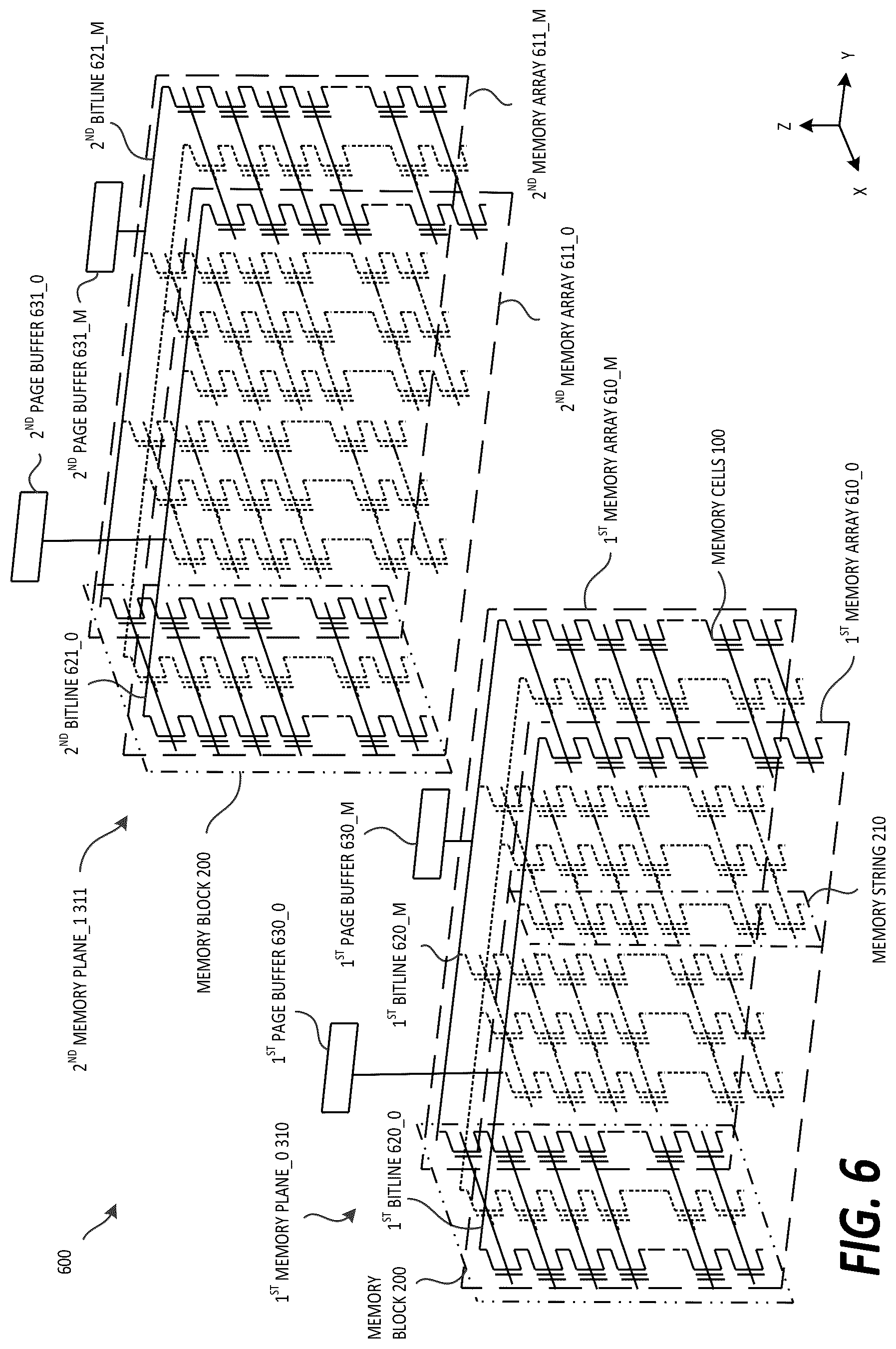 Patent US12367936 Figure 6 – Page buffer circuit with bit line select transistor