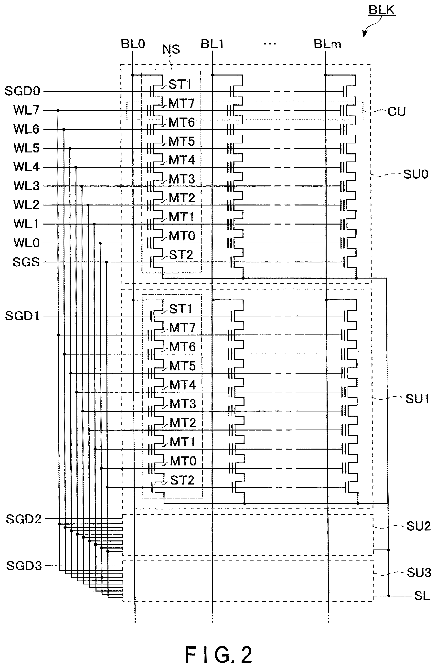 Patent US12367938 Figure 2 – Semiconductor memory with different threshold voltages of memory cells