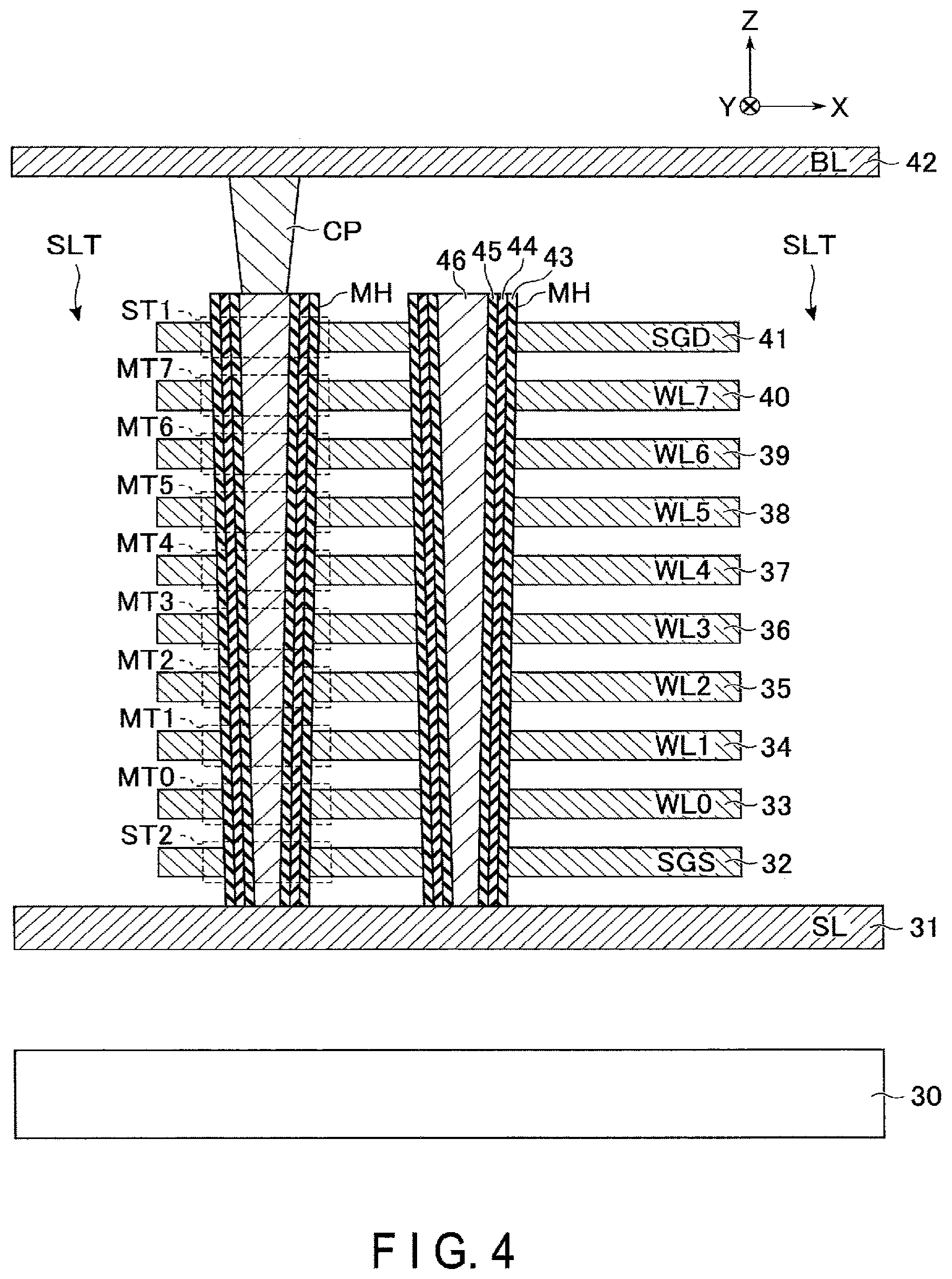 Patent US12367938 Figure 4 – Semiconductor memory with different threshold voltages of memory cells