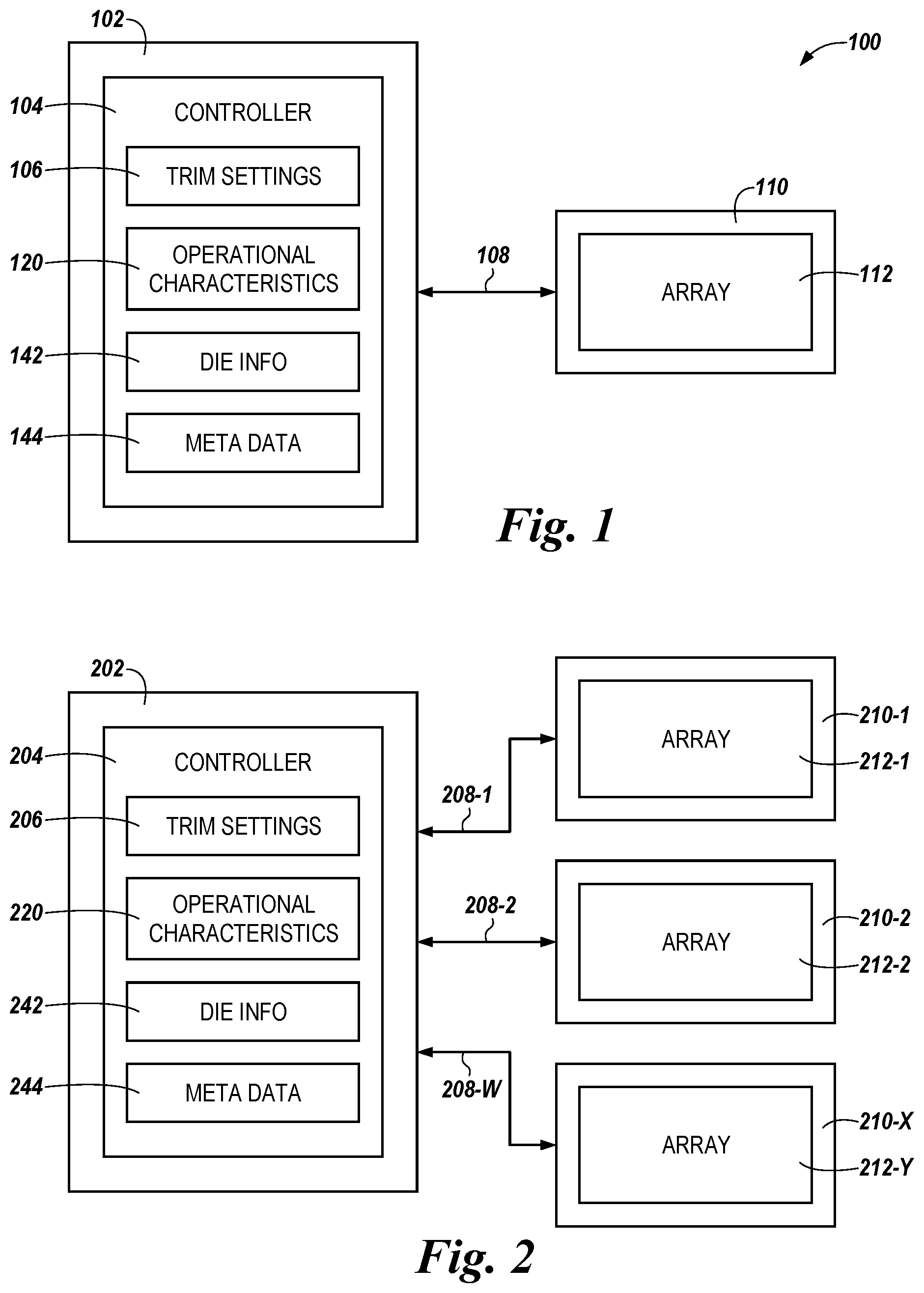 Patent US12367942 — Trim setting determination for a memory device — Figure 1
