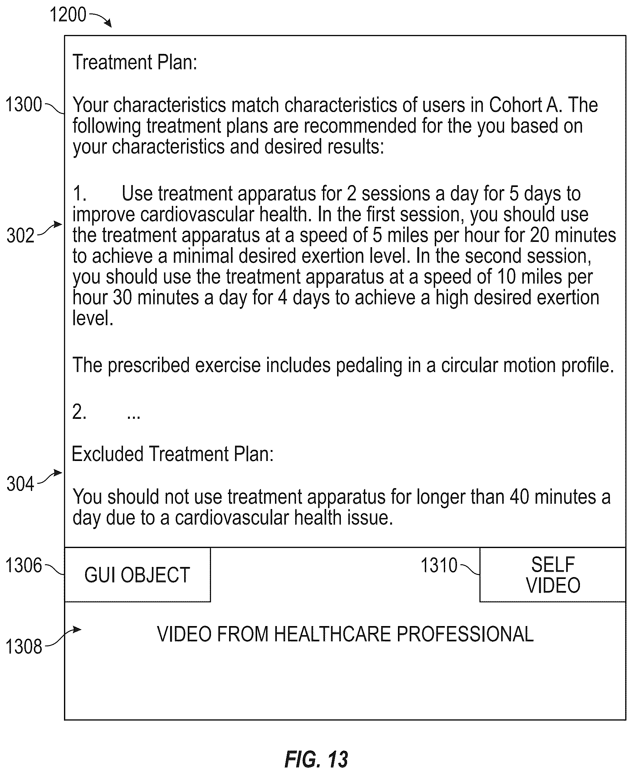 Patent US12367960 Figure 12 – System and method for using AI ML and telemedicine to perform bariatric rehabilitation via an electromechanical machine