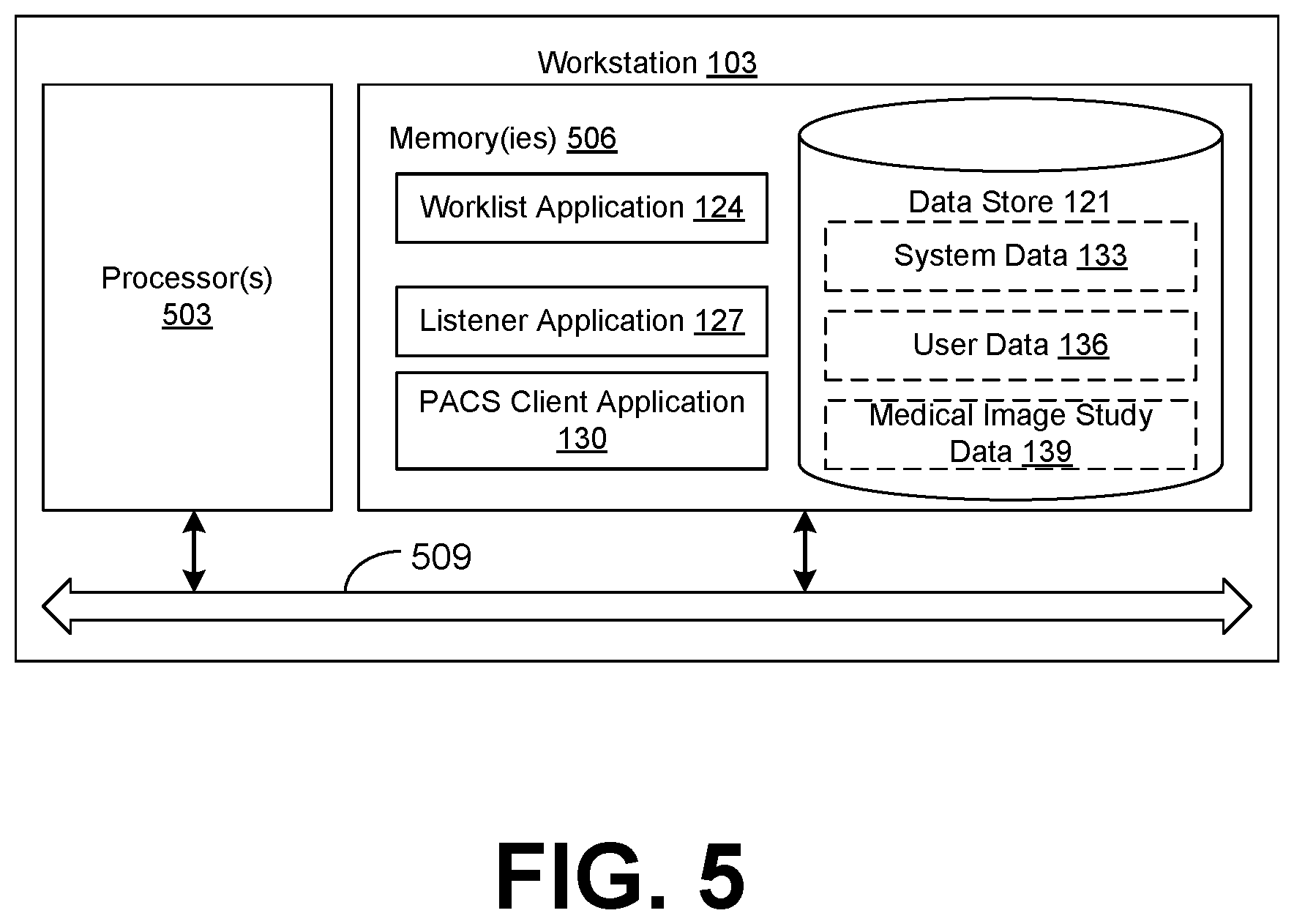 Patent US12367965 Figure 5 – Workstation integrating multiple distinct computing systems