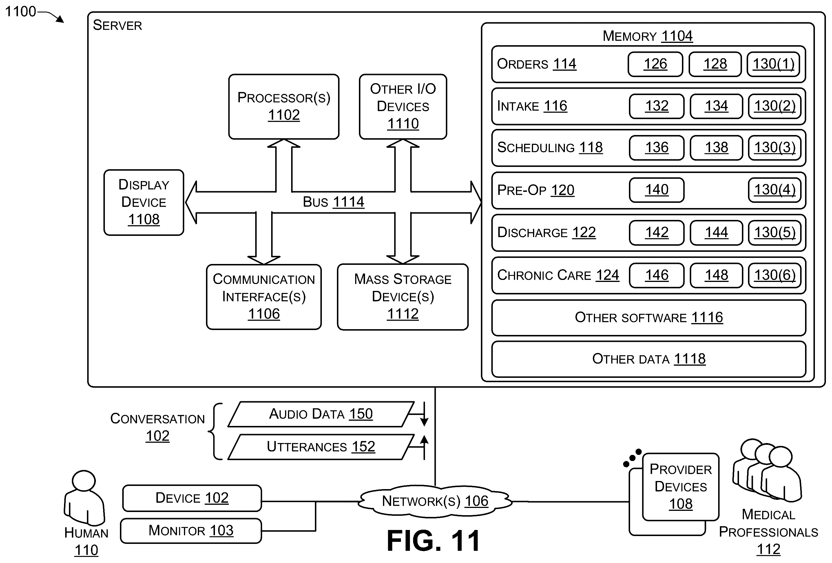 Patent US12367971 Figure 11 – Low-latency conversational artificial intelligence (AI) architecture with a parallelized in-depth analysis feedback loop