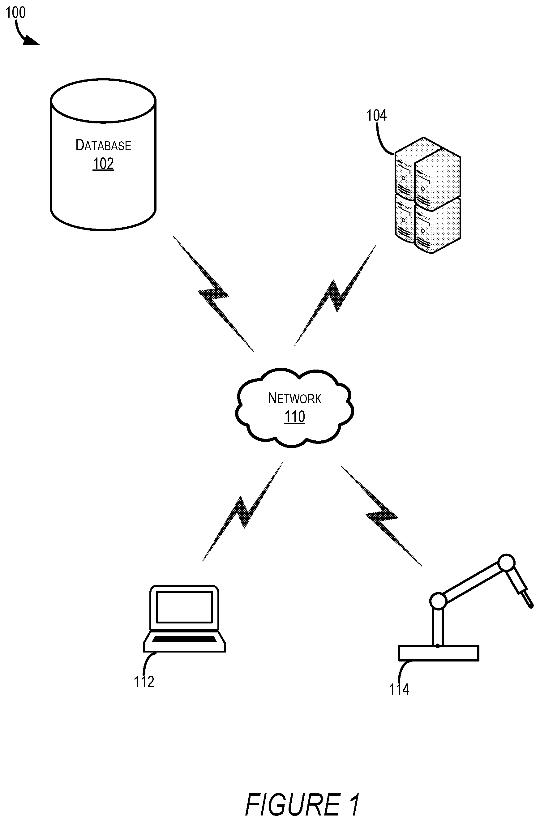 Patent US12367972 Figure 1 – Surgical robotic system configuration