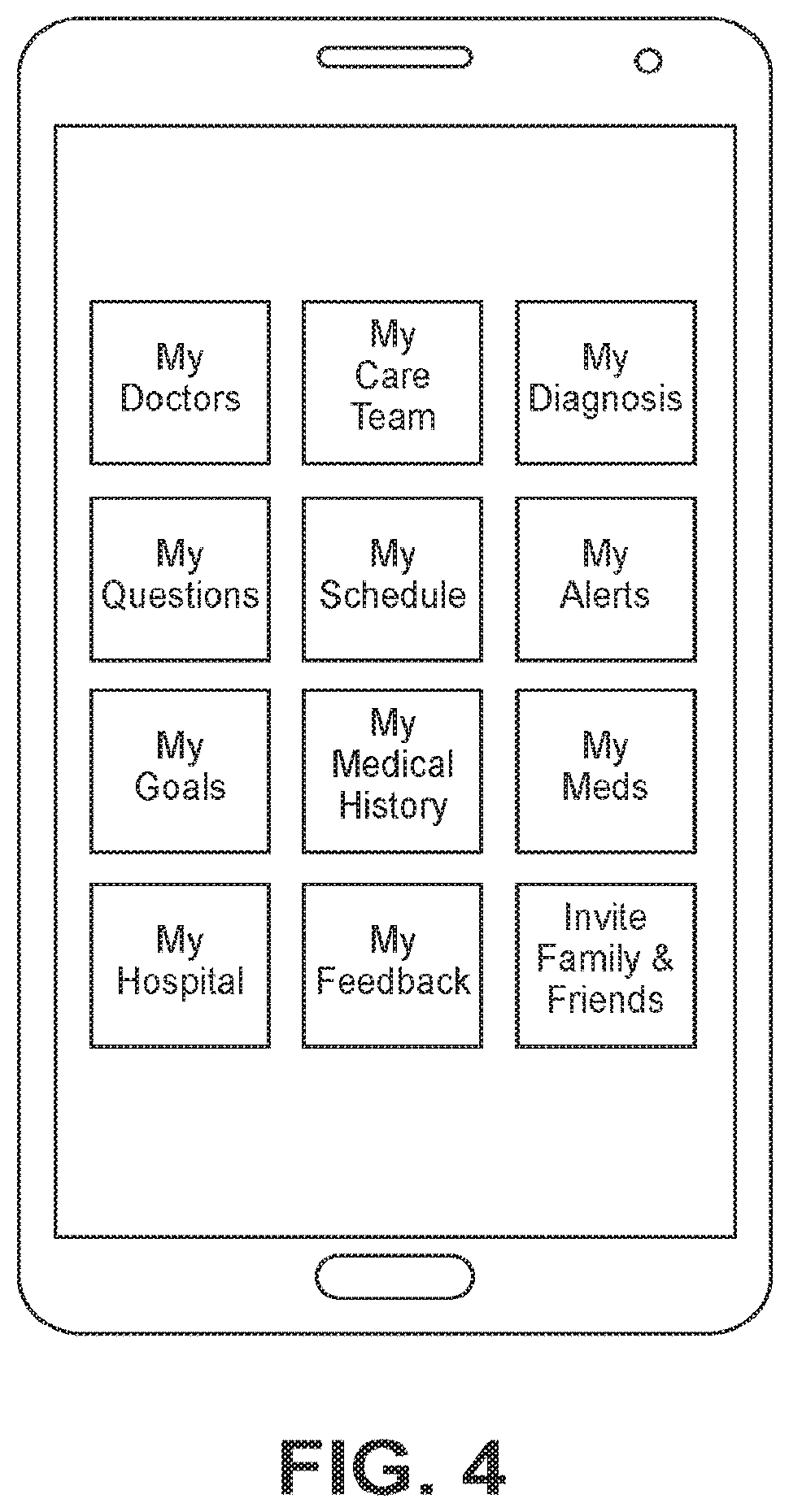 Patent US12367977 Figure 4 – Software application for patient care and related device, system, and method