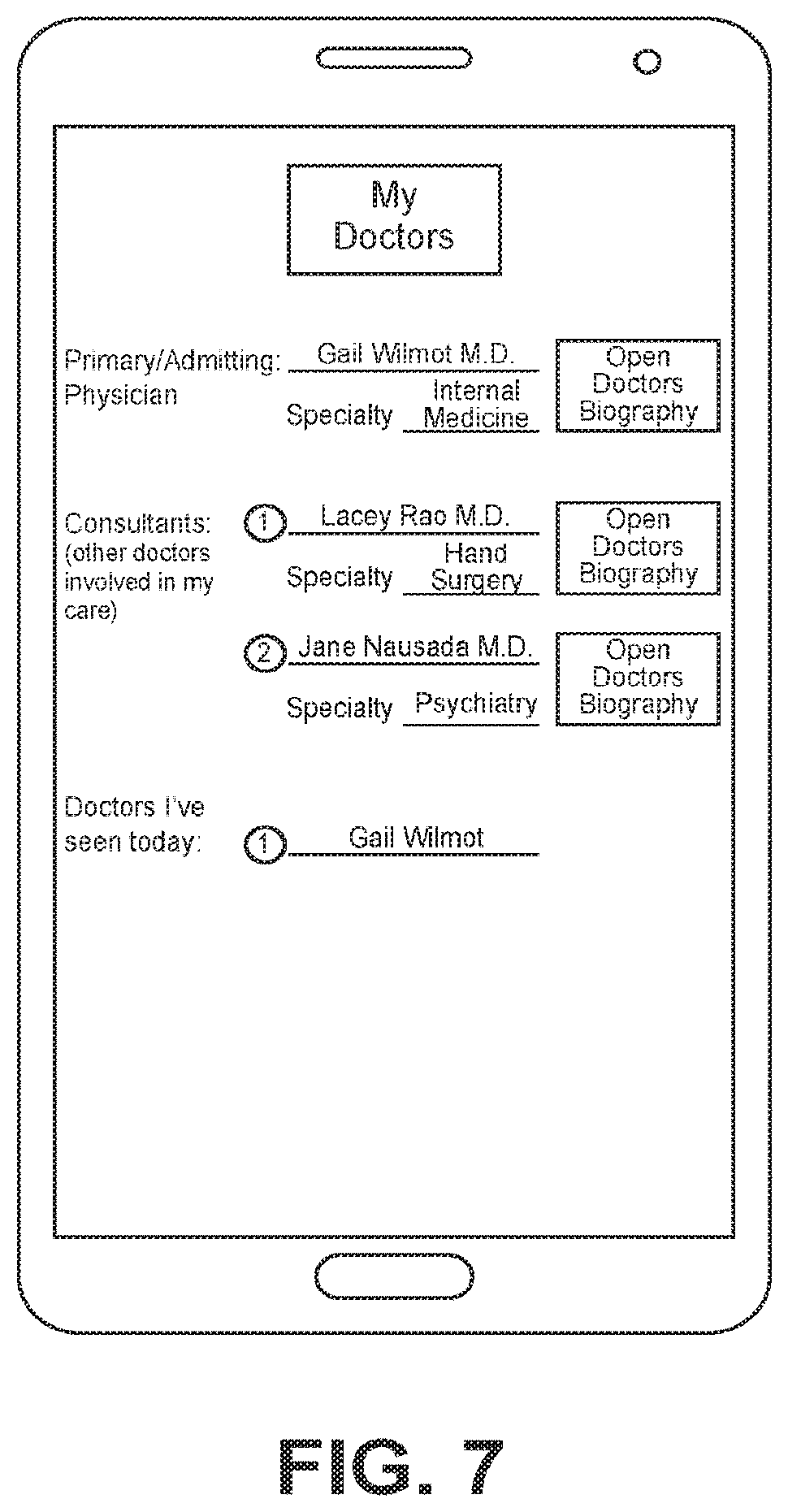 Patent US12367977 Figure 7 – Software application for patient care and related device, system, and method