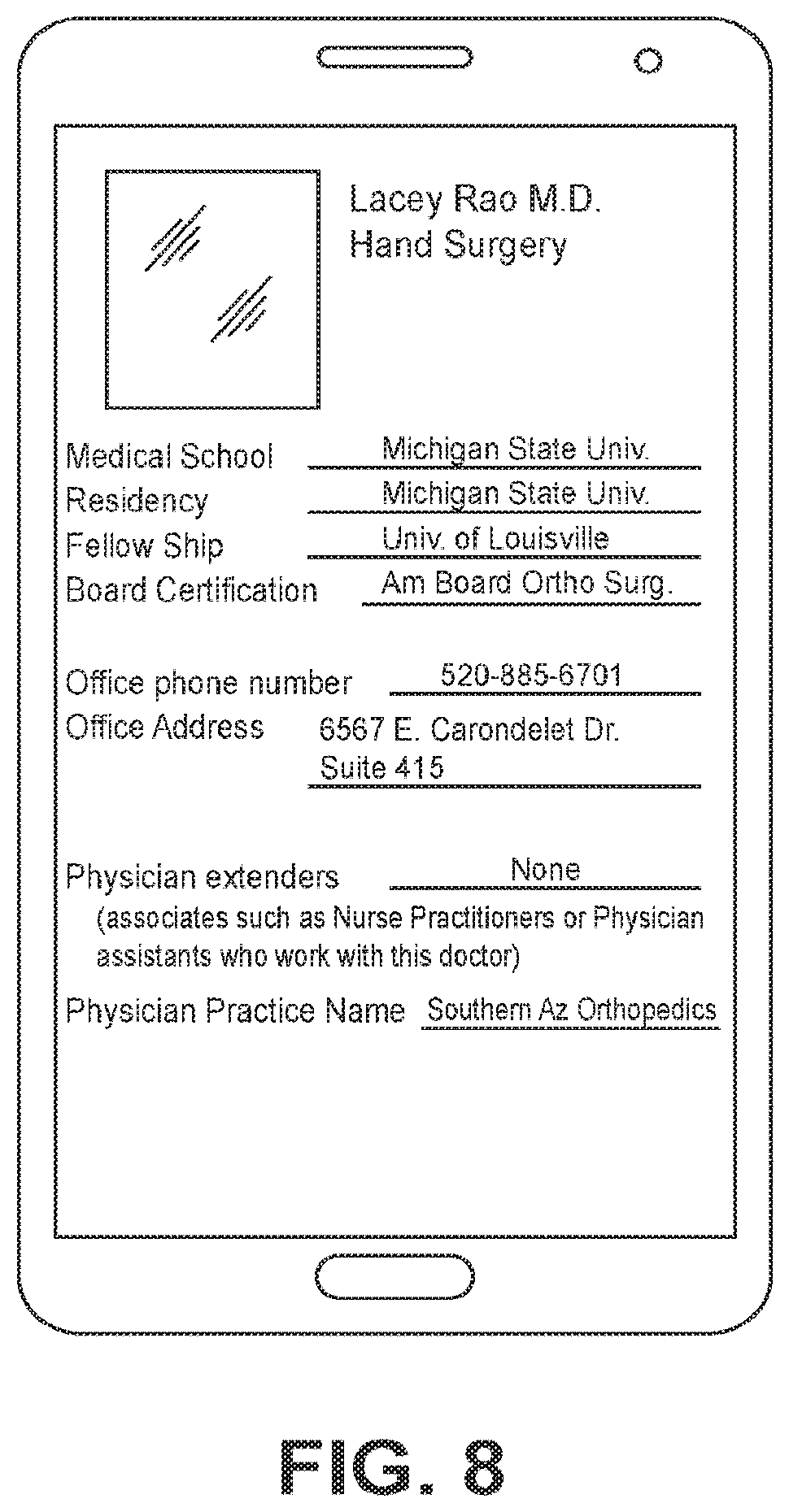 Patent US12367977 Figure 8 – Software application for patient care and related device, system, and method