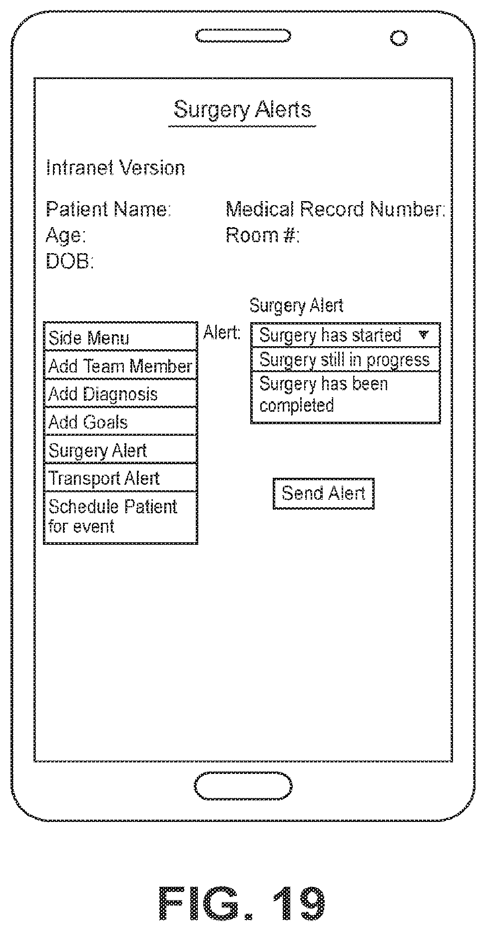 Patent US12367977 Figure 19 – Software application for patient care and related device, system, and method