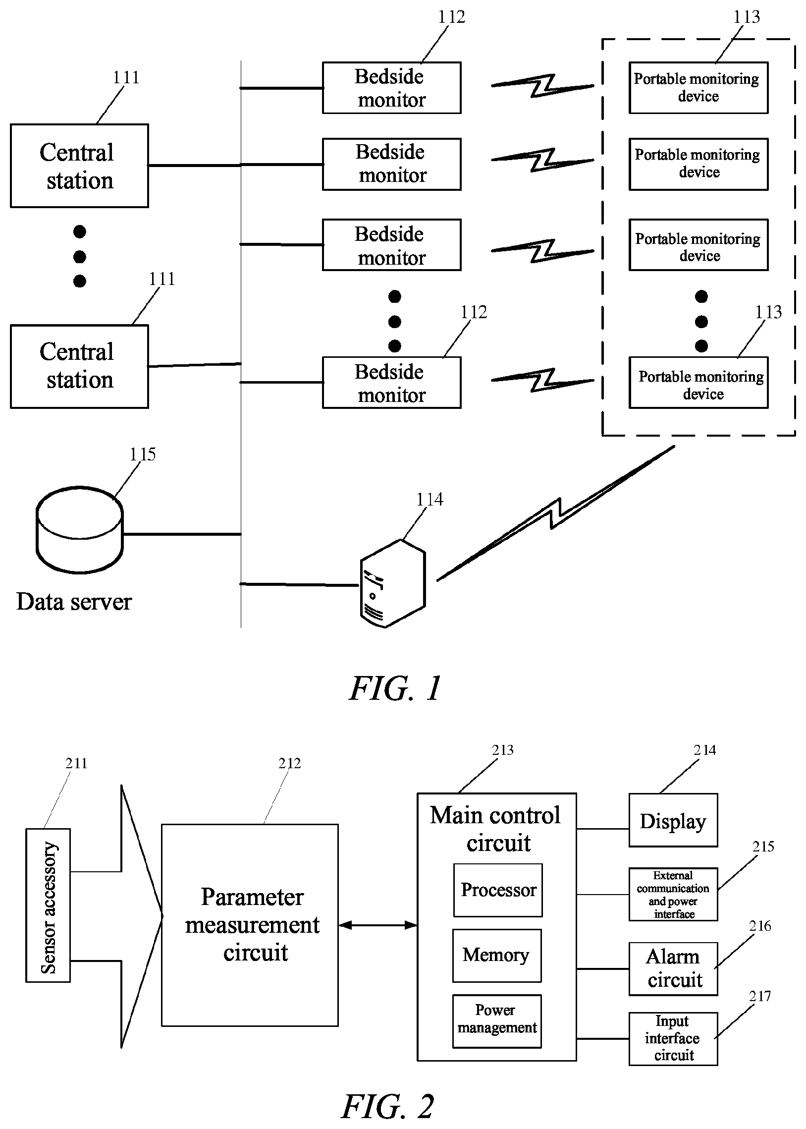 Patent US12367982 Figure 1 – Method for displaying an early warning score, monitoring device and display system
