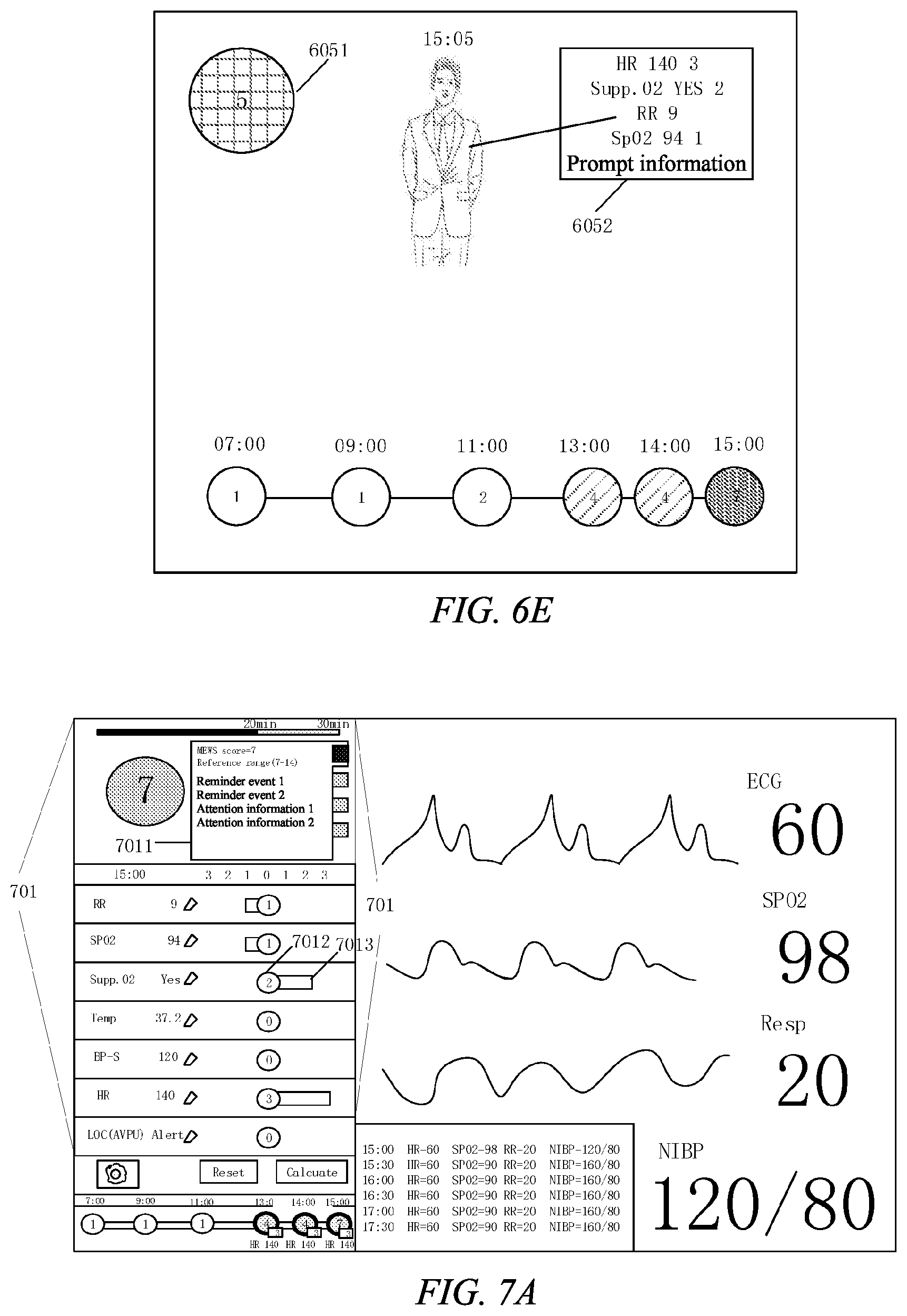 Patent US12367982 Figure 6 – Method for displaying an early warning score, monitoring device and display system