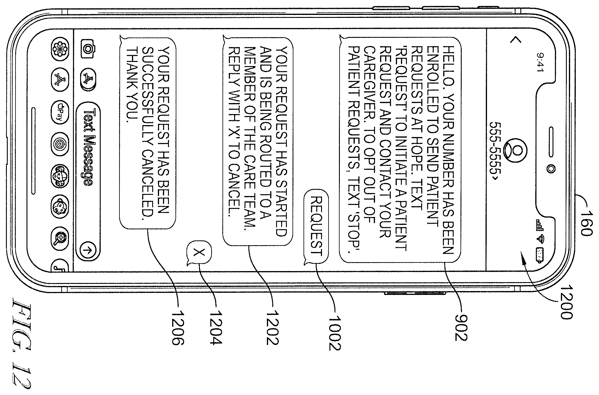 Patent US12367987 Figure 13 – Technologies for managing caregiver call requests via short message service