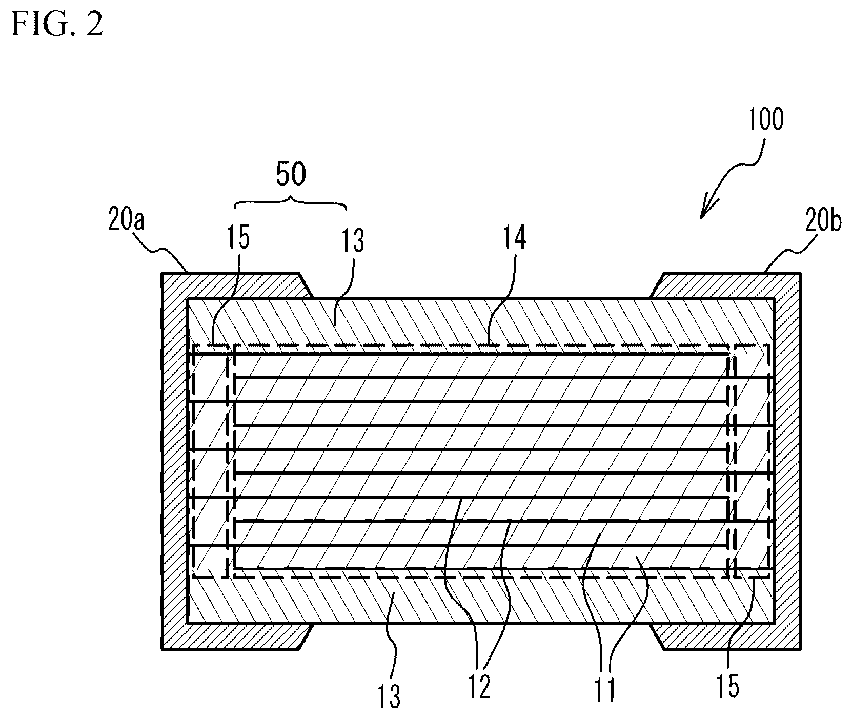 Patent US12368003 Figure 2 – Ceramic electronic device including dielectric layer containing perovskite compound with yttria-stabilized zirconia