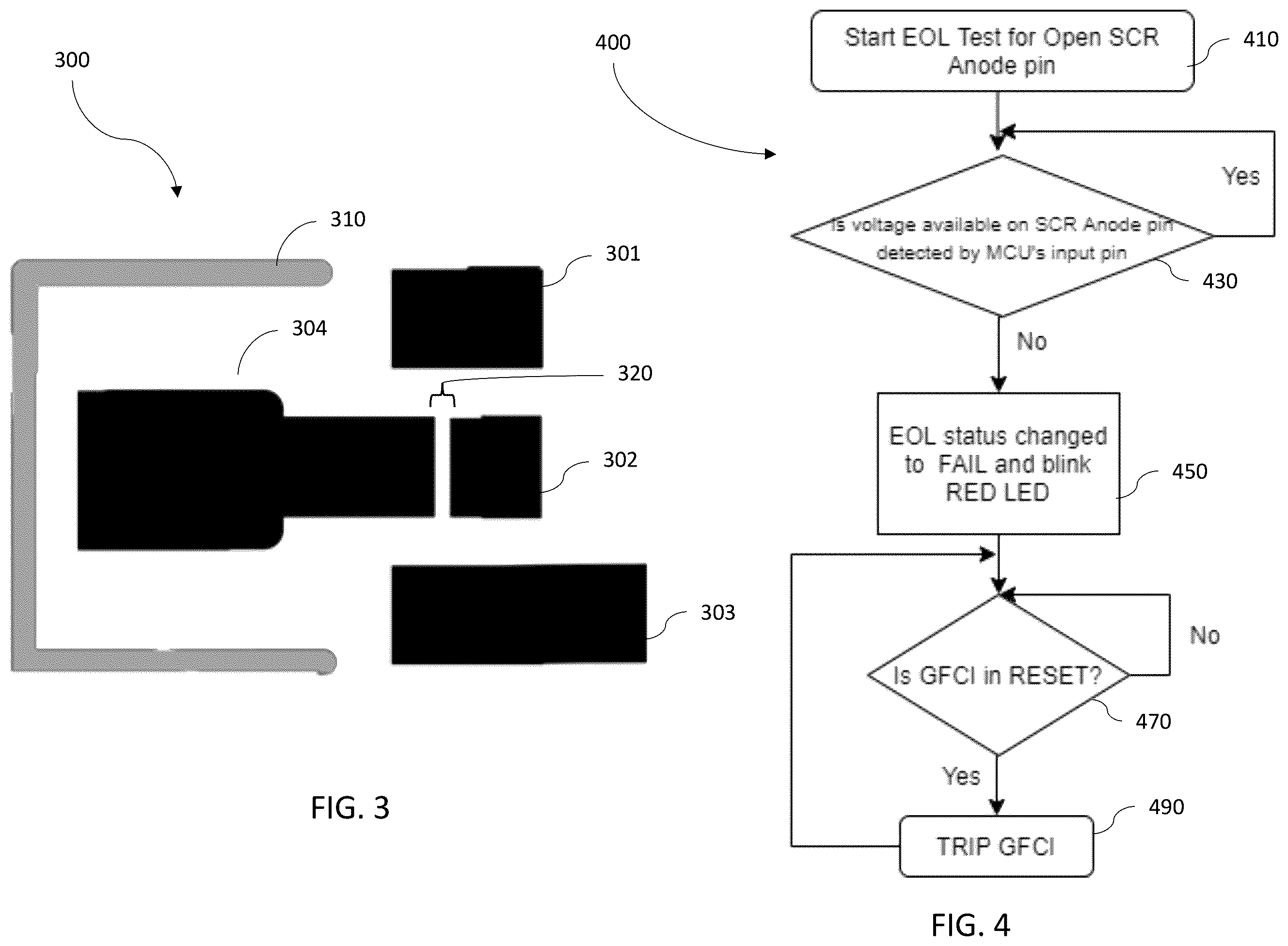 Patent US12368015 Figure 4 – Self-test mechanisms for end-of-life detection and response for circuit interrupter devices