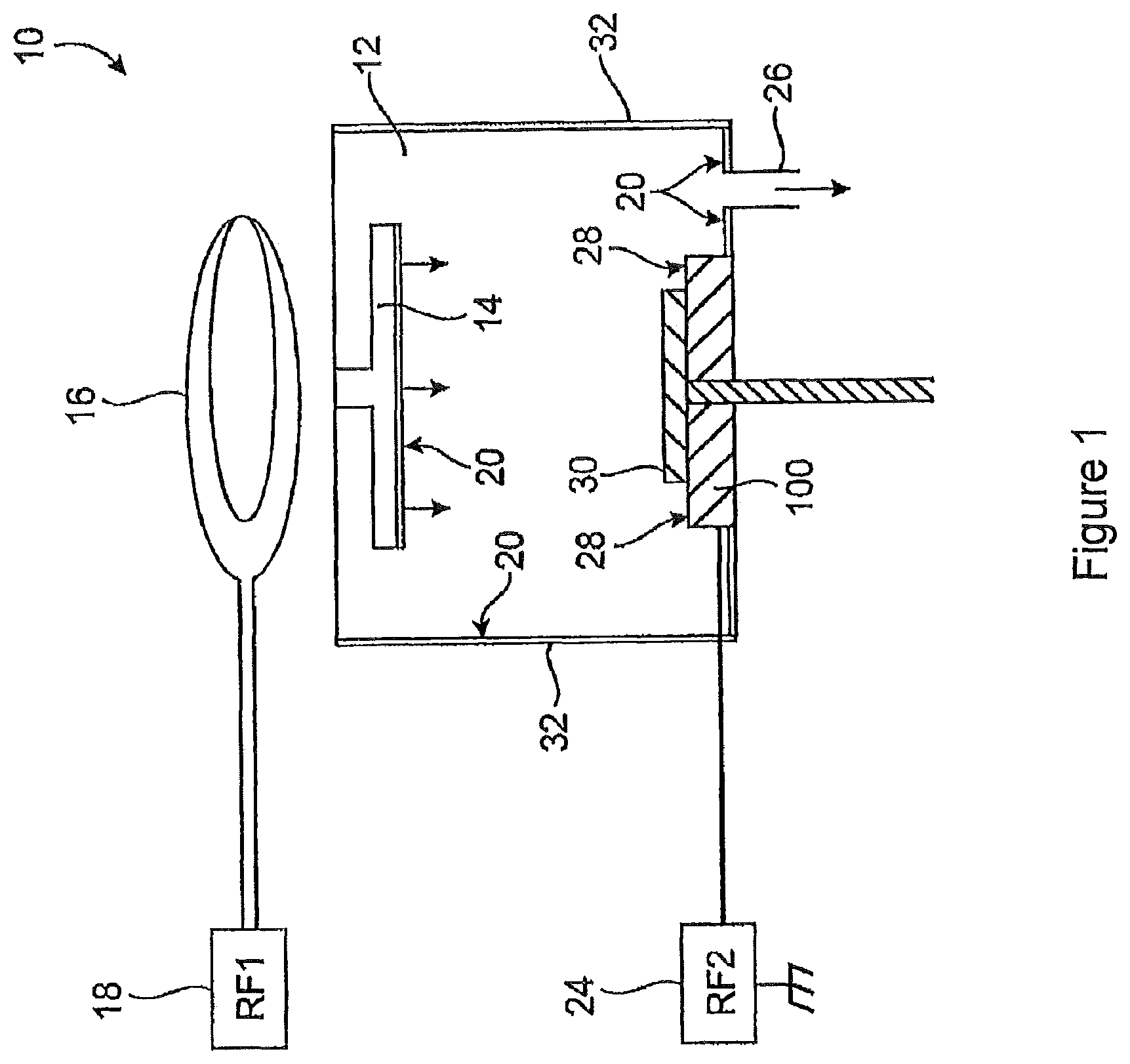 Patent US12368025 Figure 1 – Edge seal for lower electrode assembly