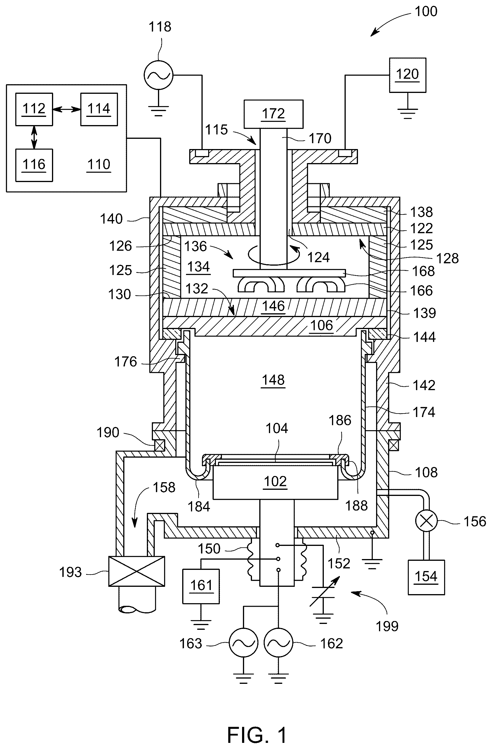 Patent US12368033 Figure 1 – Methods and apparatus for physical vapor deposition (PVD) dielectric deposition