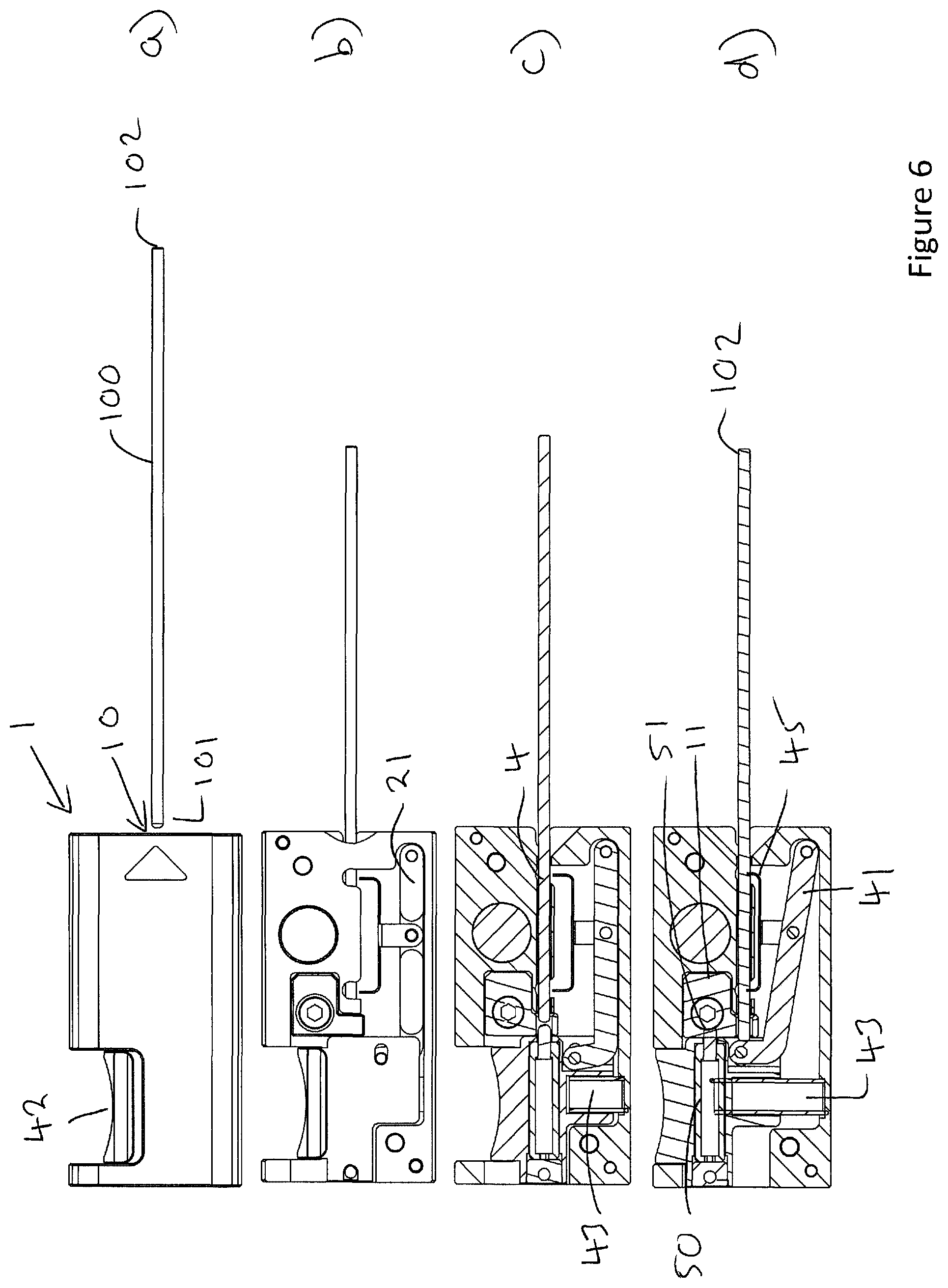 Patent US12368036 Figure 5 – Holder for a capillary triggered to hold when a capillary is inserted