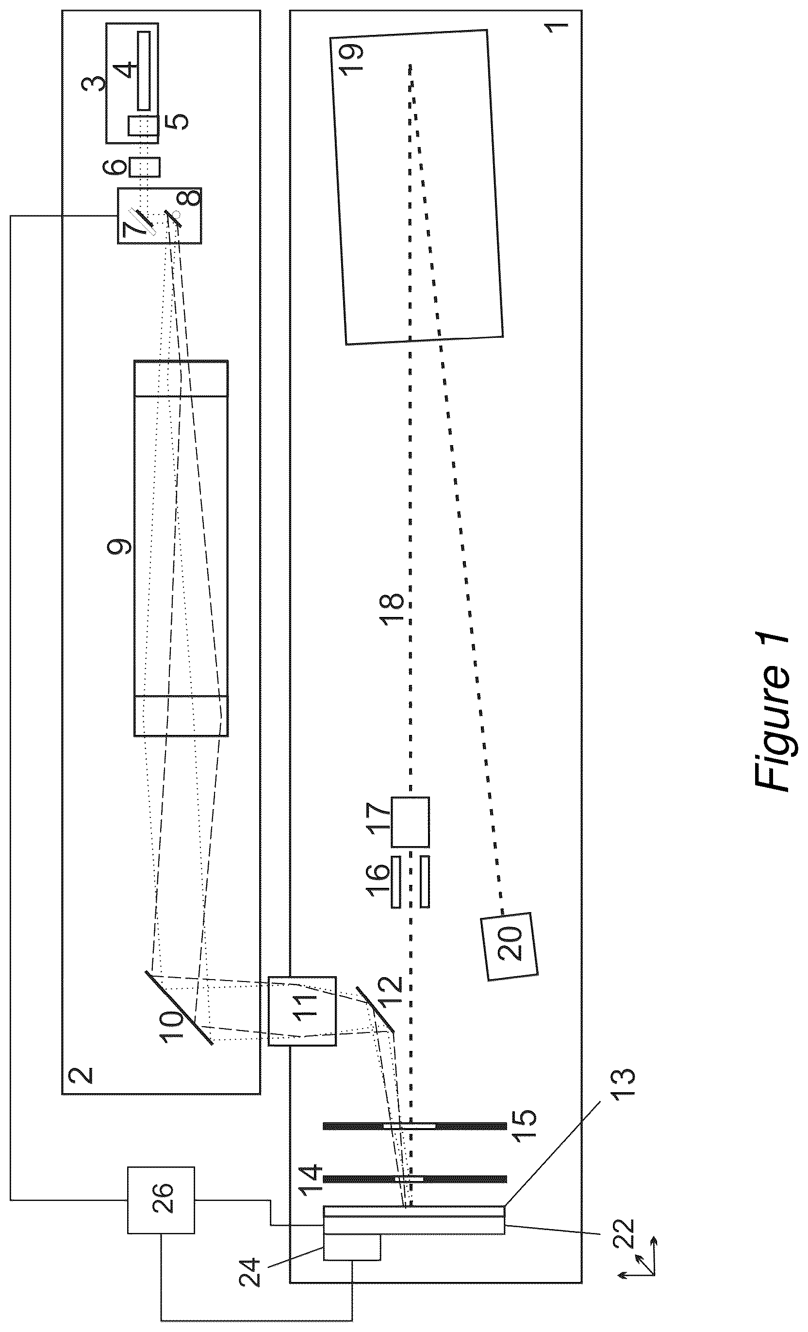 Patent US12368037 Figure 1 – Device for desorption scanning of analyte material on a sample support