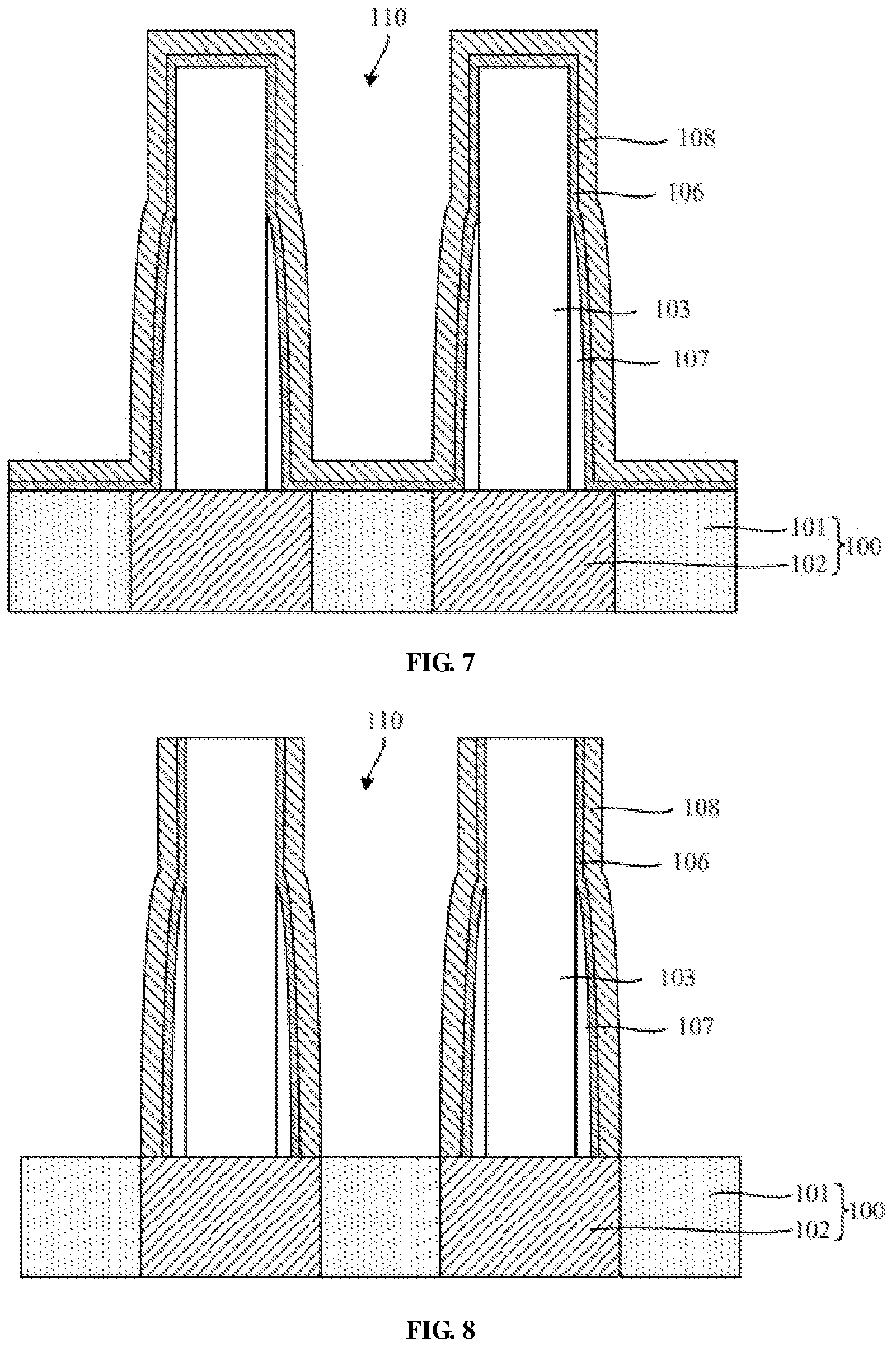 Patent US12368074 Figure 4 – Manufacturing method of semiconductor structure comprising a gap and semiconductor structure comprising a gap