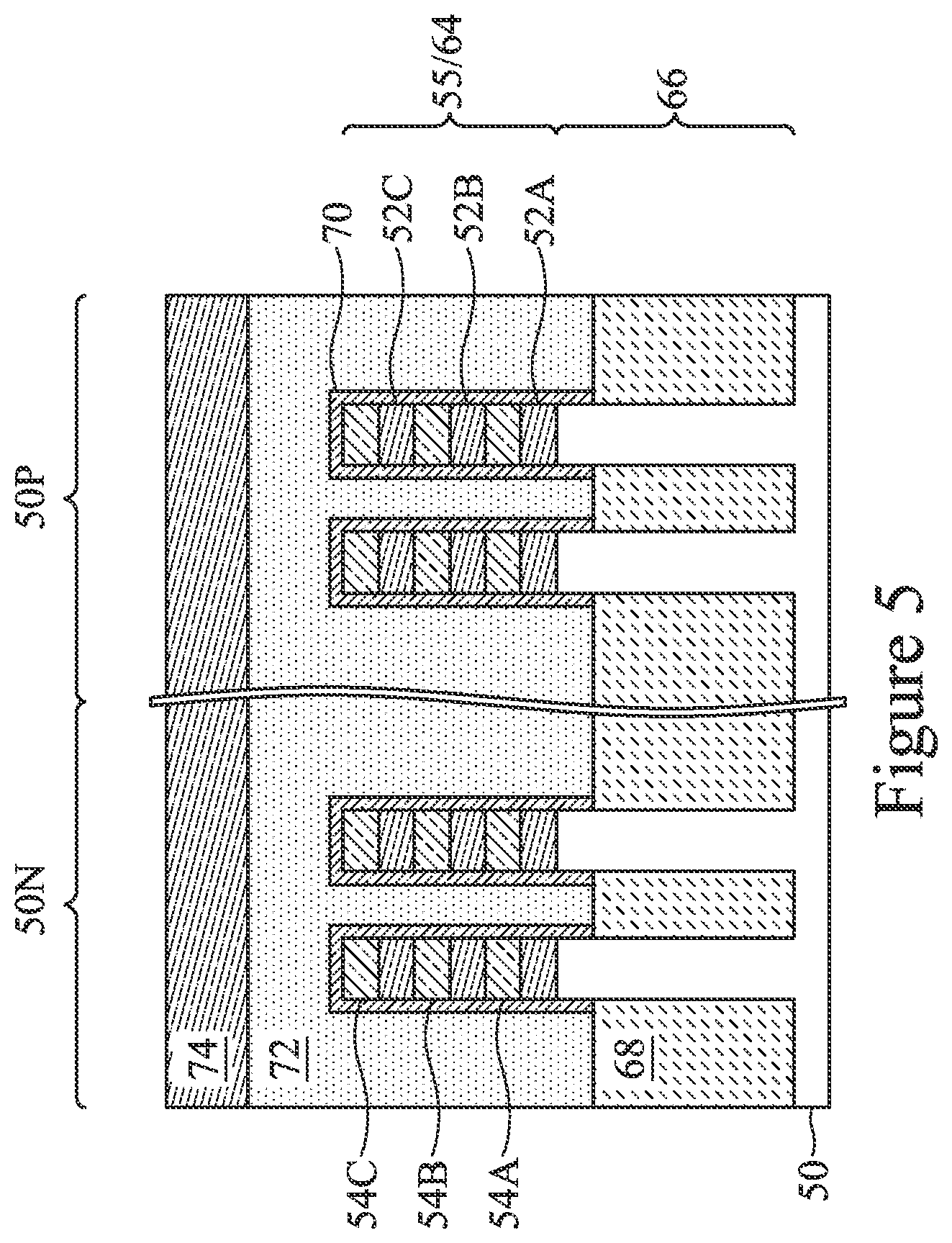 Patent US12368078 Figure 5 – Dual-side power rail design and method of making same