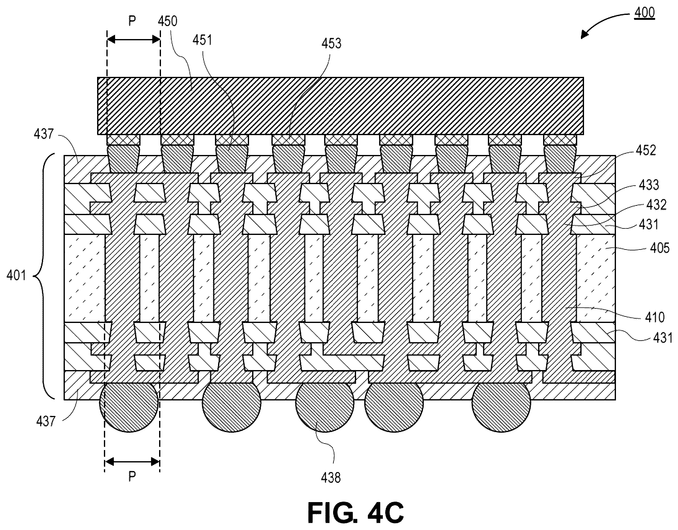 Patent US12368091 Figure 6 – Package substrate with glass core having vertical power planes for improved power delivery
