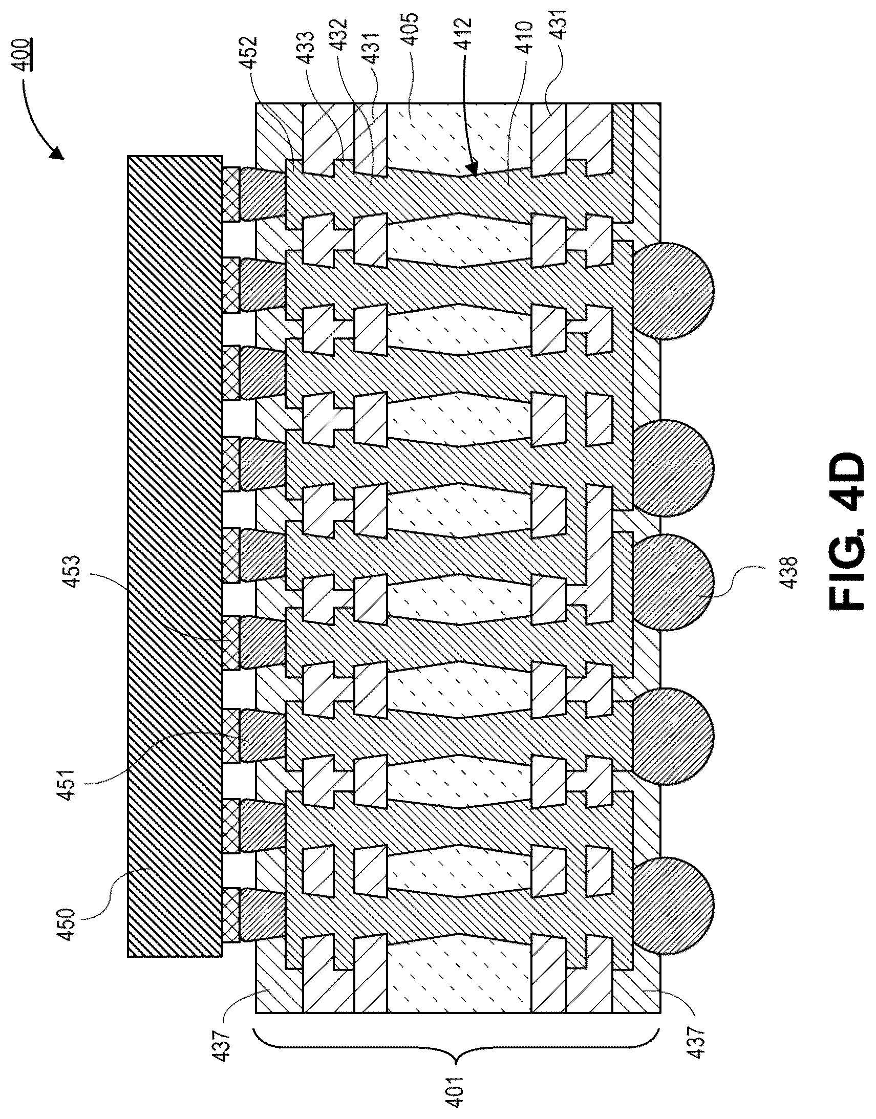 Patent US12368091 Figure 7 – Package substrate with glass core having vertical power planes for improved power delivery
