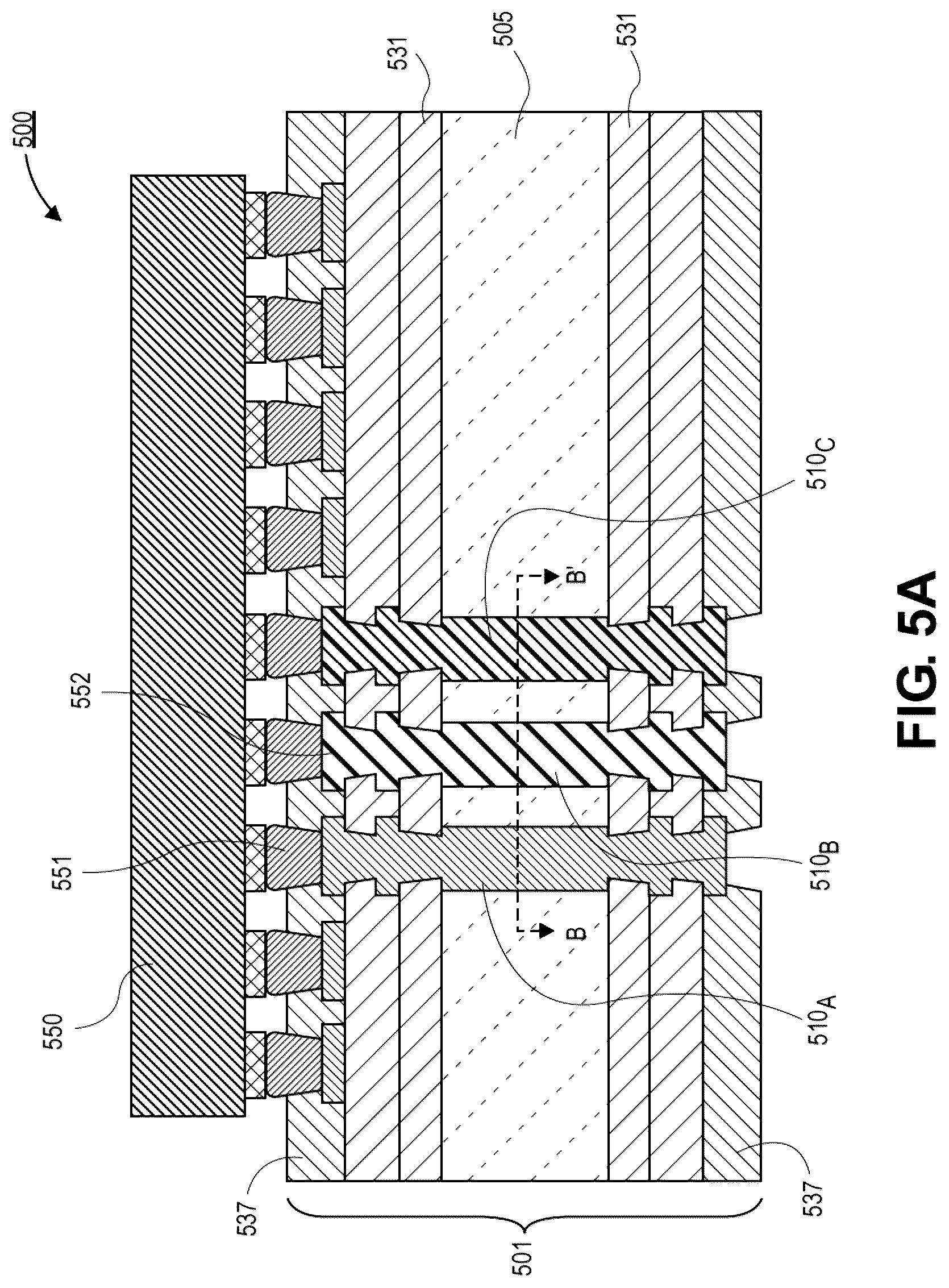 Patent US12368091 Figure 8 – Package substrate with glass core having vertical power planes for improved power delivery