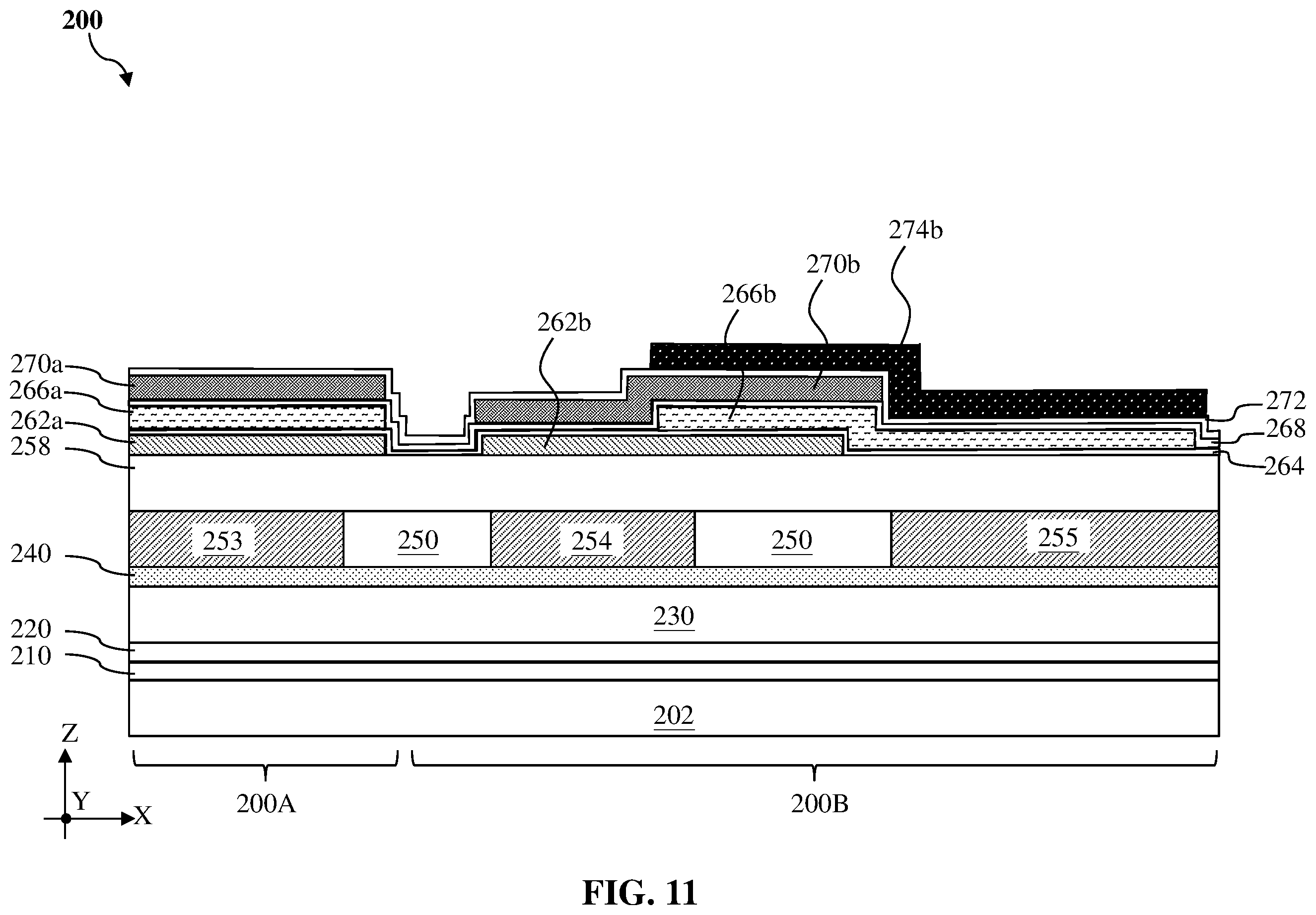 Patent US12368094 Figure 11 – Semiconductor structures and methods of forming the same