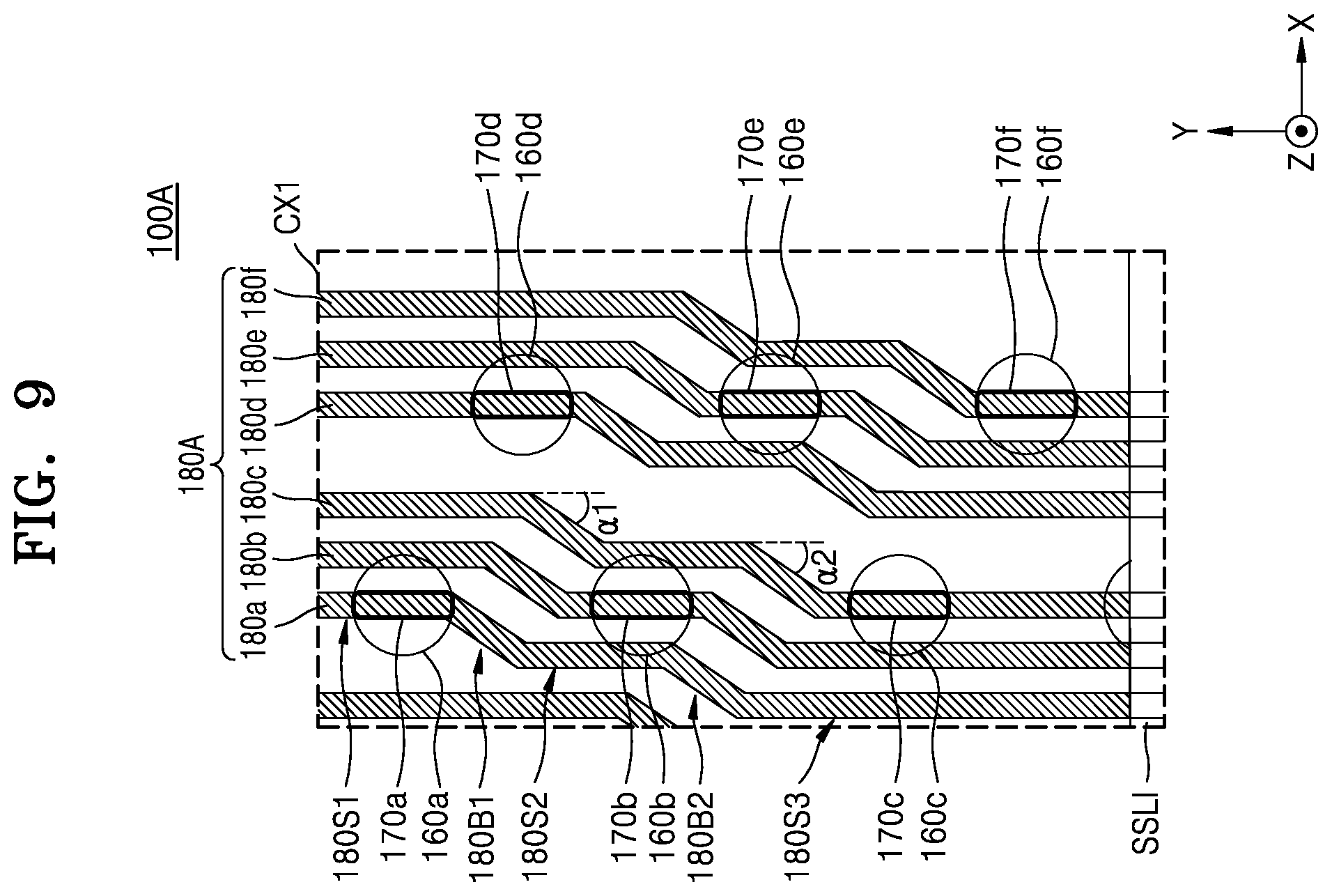 Patent US12368099 Figure 9 – Semiconductor device and electronic system including the same