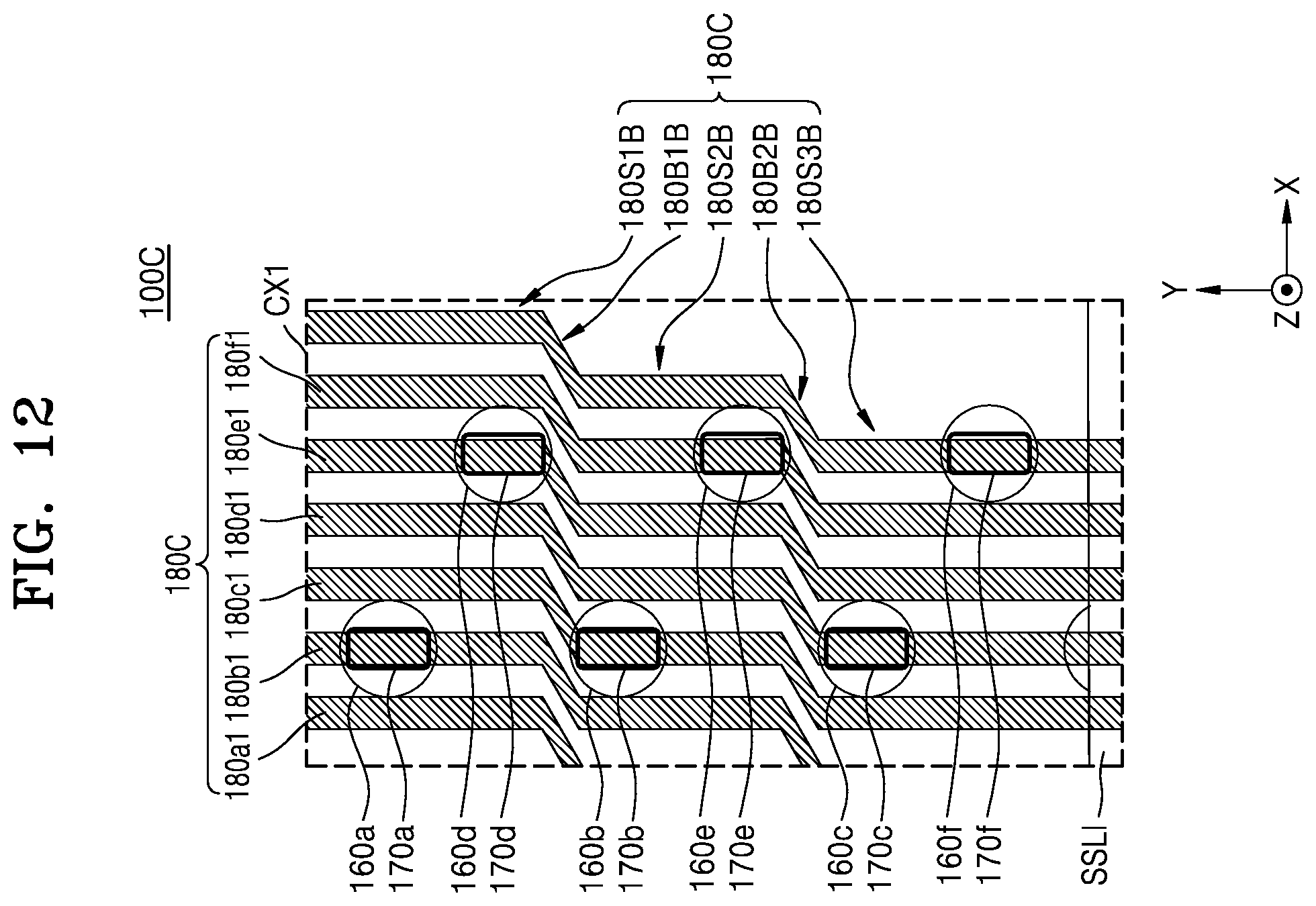 Patent US12368099 Figure 12 – Semiconductor device and electronic system including the same