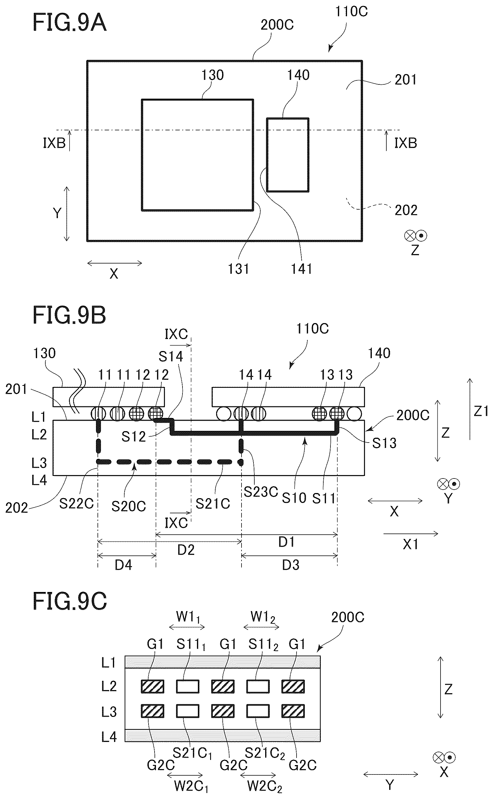 Patent US12368108 Figure 9 – Electronic module and electronic device
