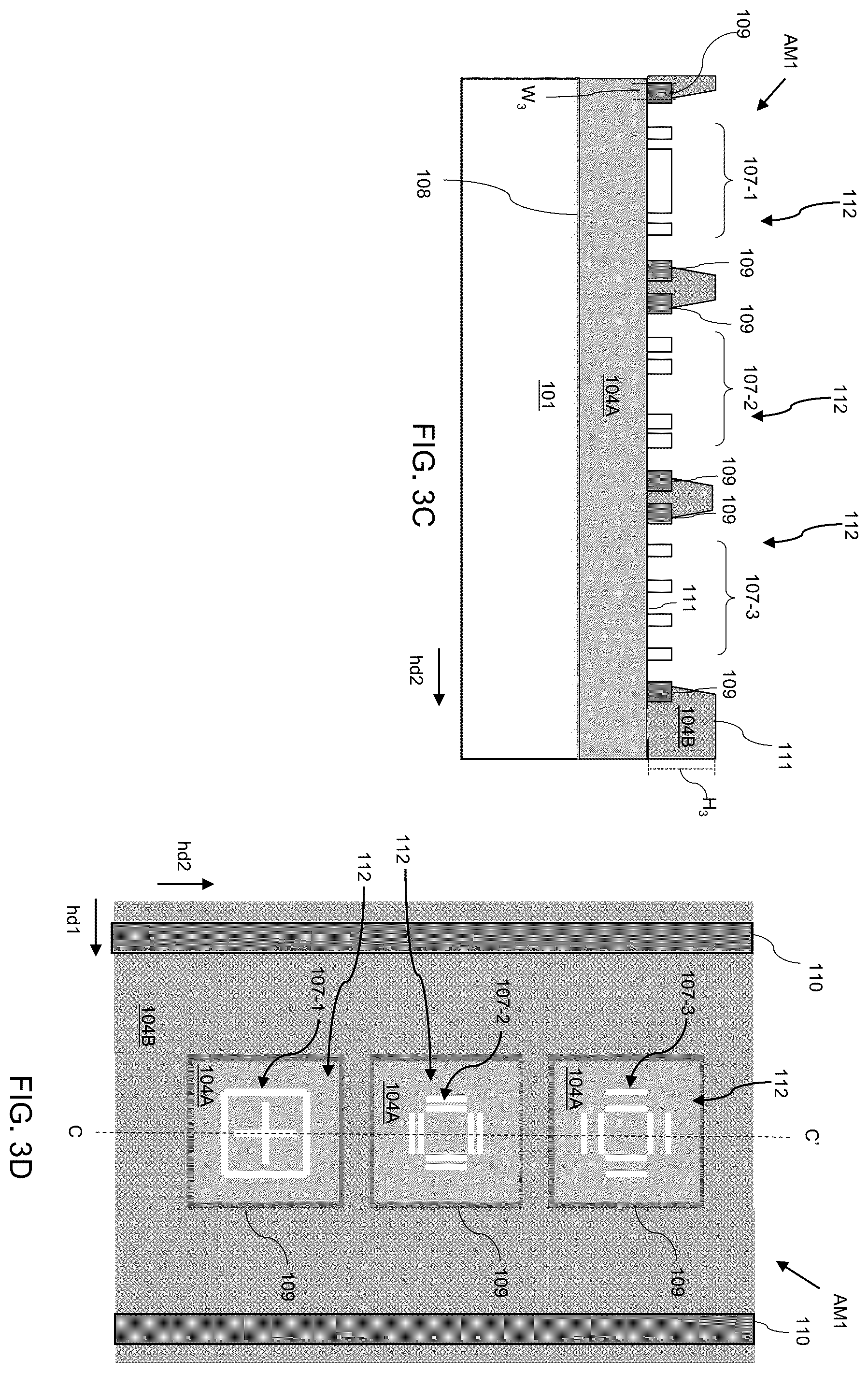 Patent US12368109 Figure 5 – Interposer structure for semiconductor package including peripheral metal pad around alignment mark and methods of fabricating same